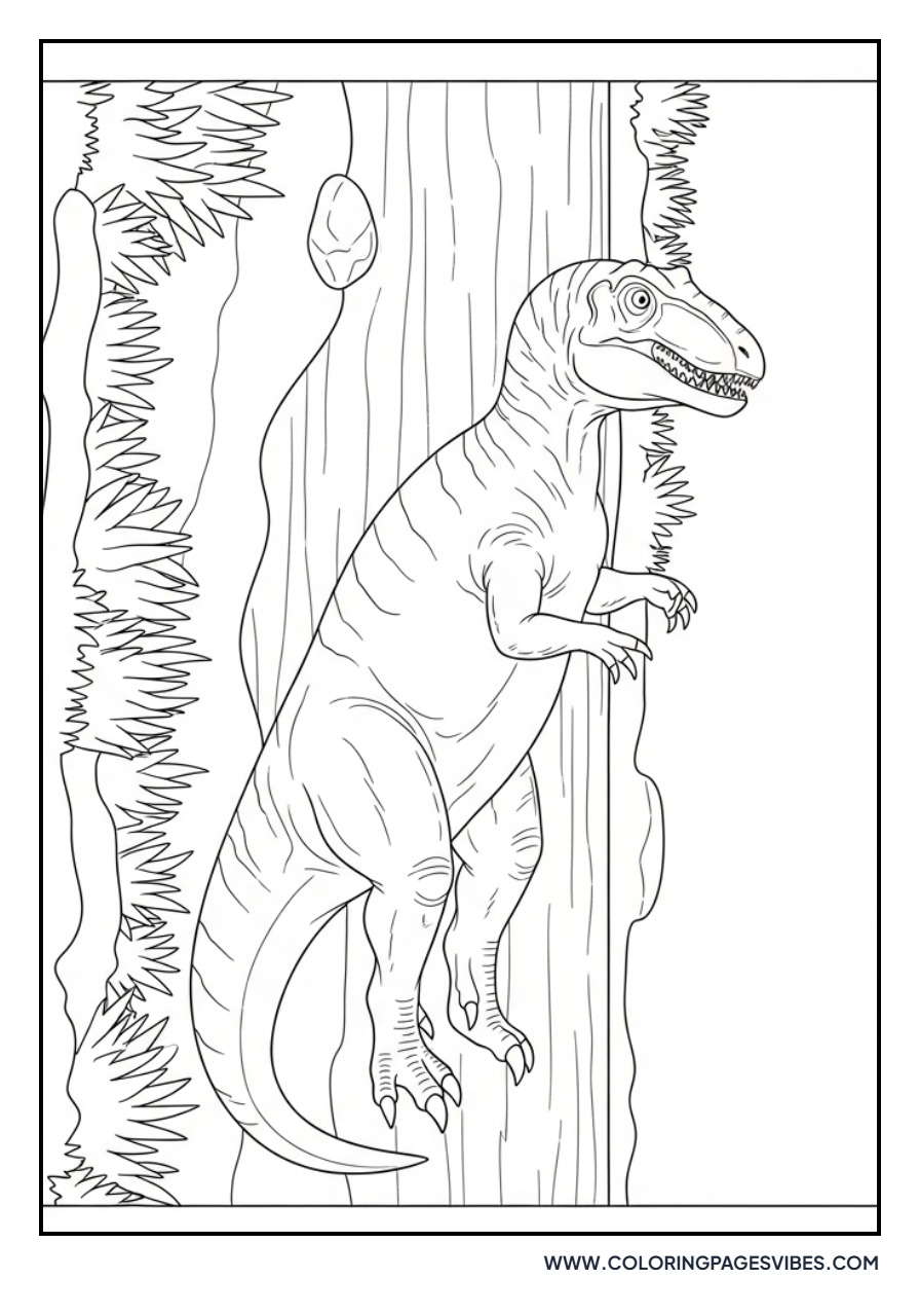 Giganotosaurus Walking by River
