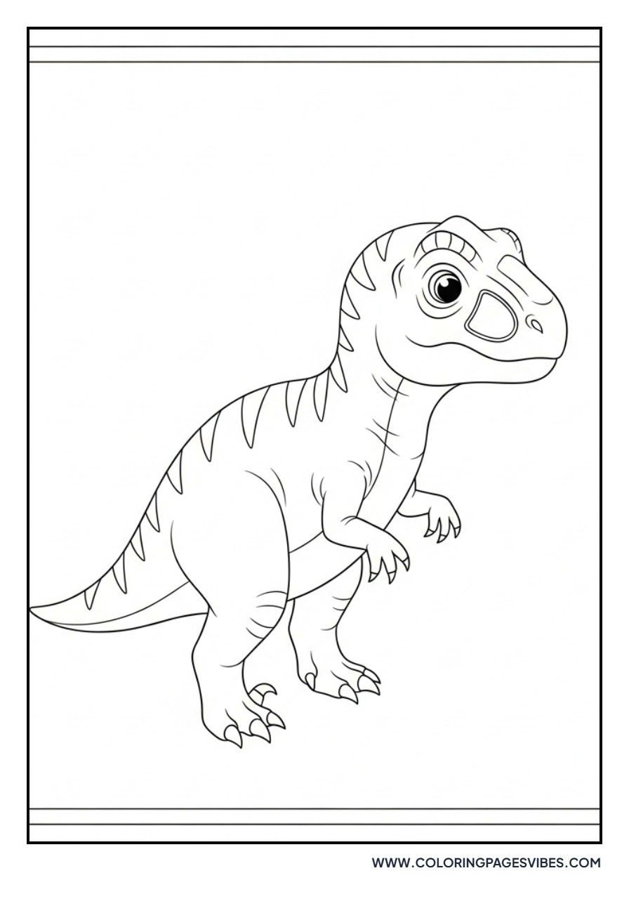 Toddler Giganotosaurus with Flower