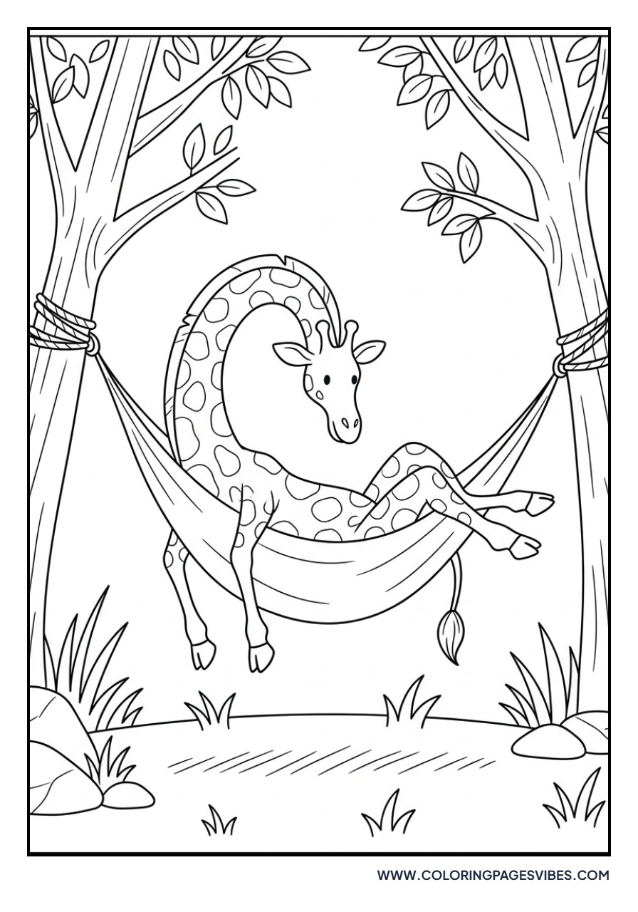 Giraffe in a Hammock
