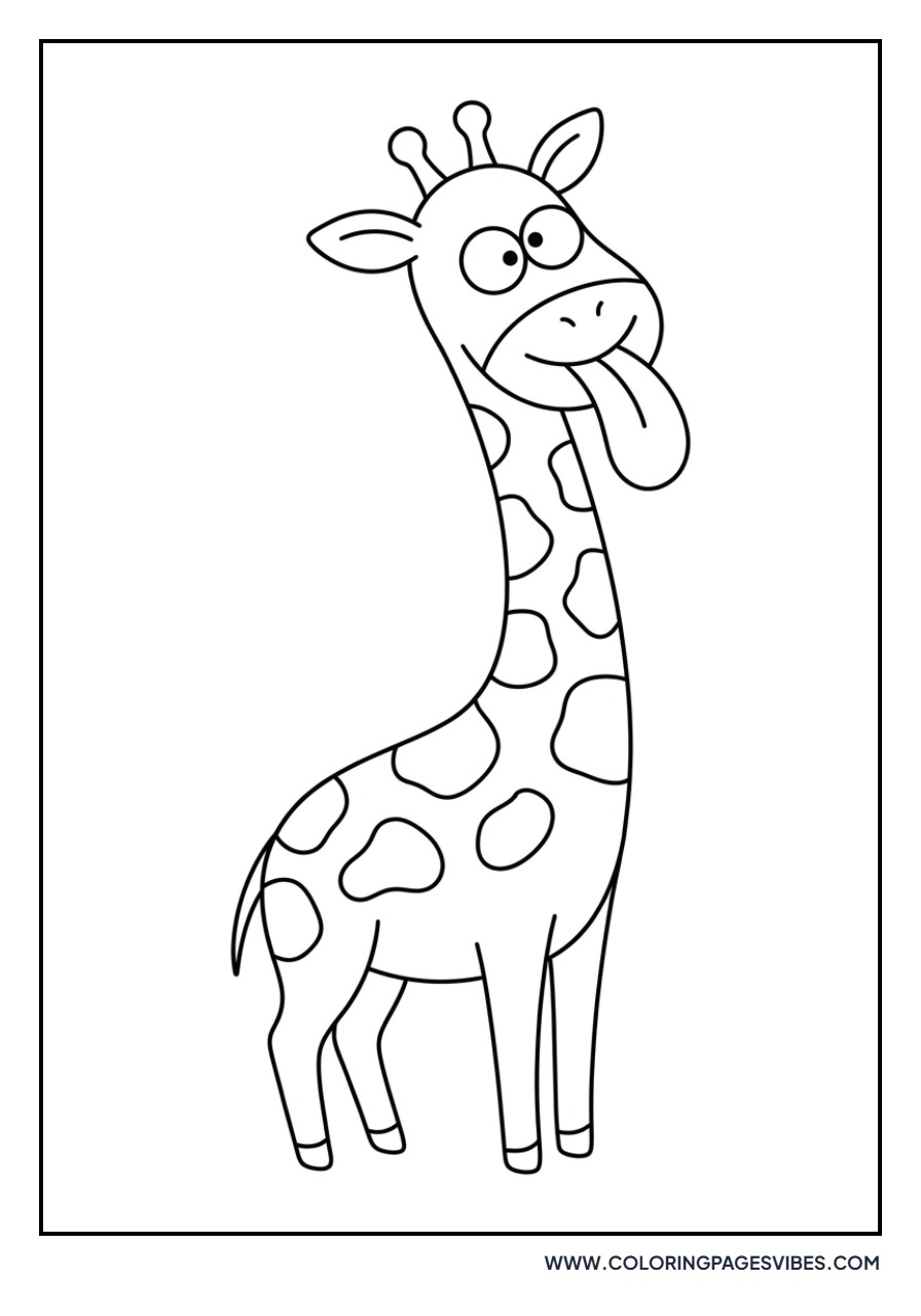 Giraffe Making a Funny Face