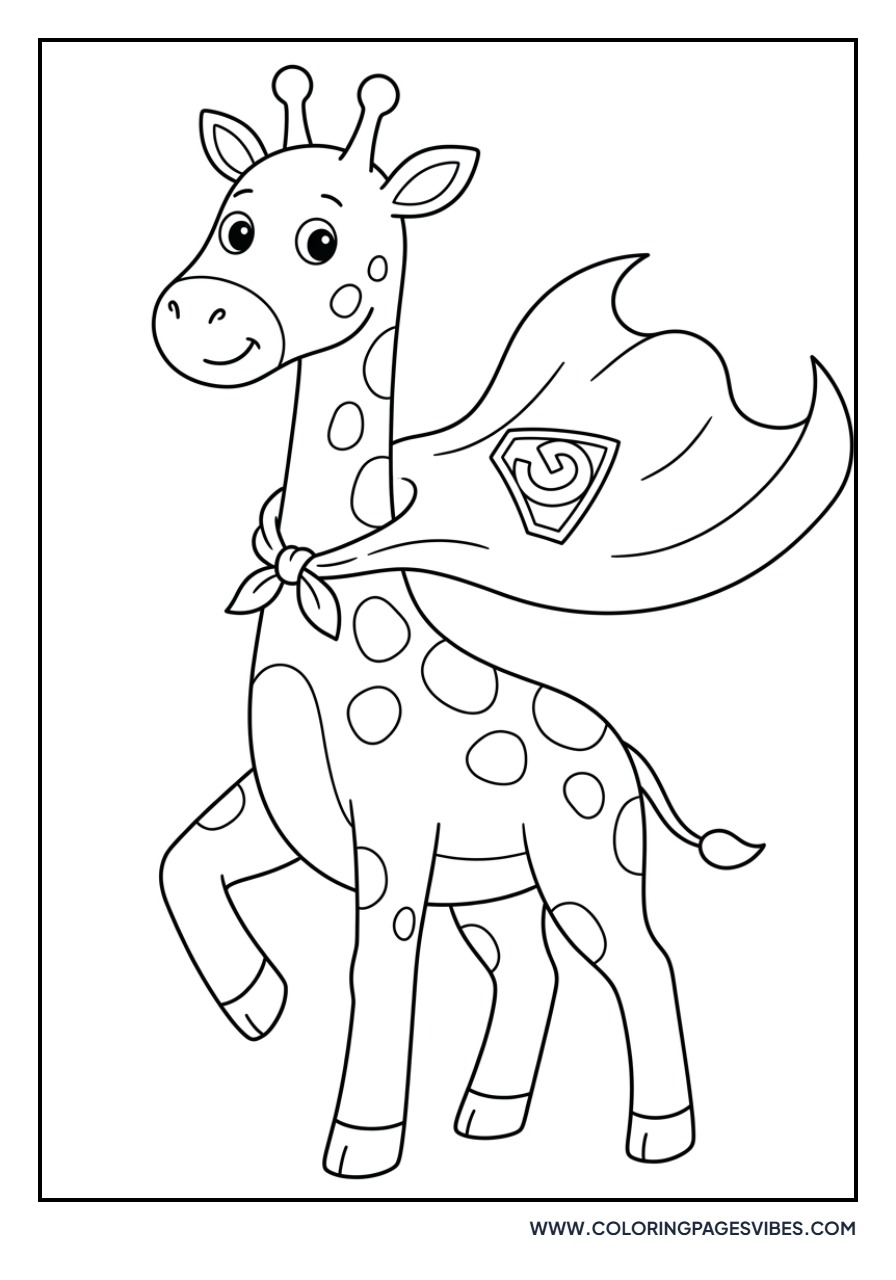 Giraffe Wearing a Cape