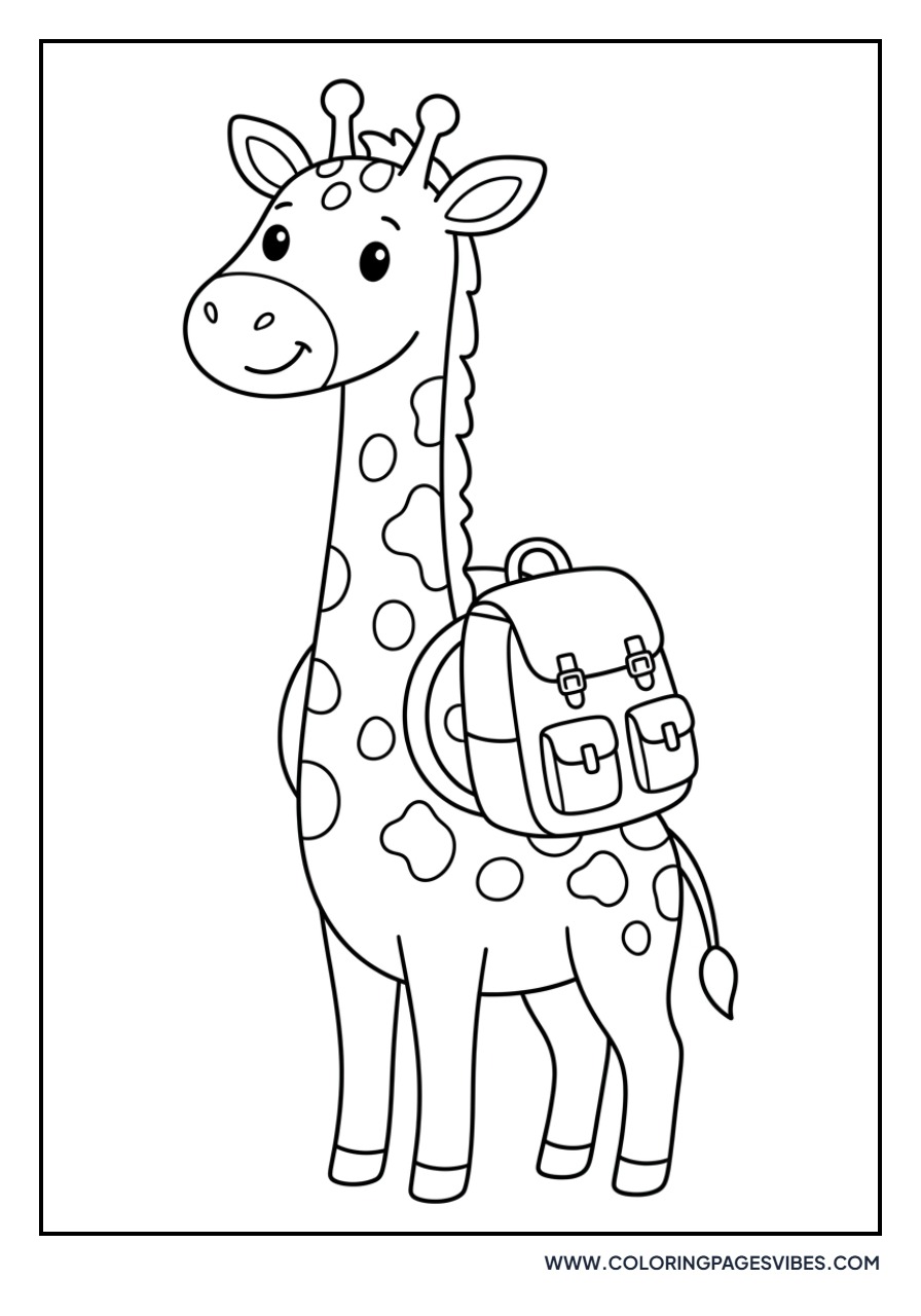 Giraffe with a Backpack