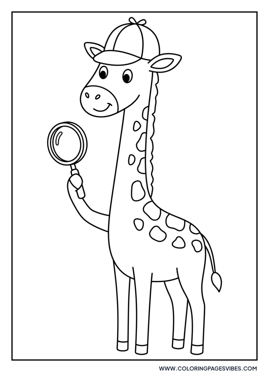 Giraffe with a Magnifying Glass