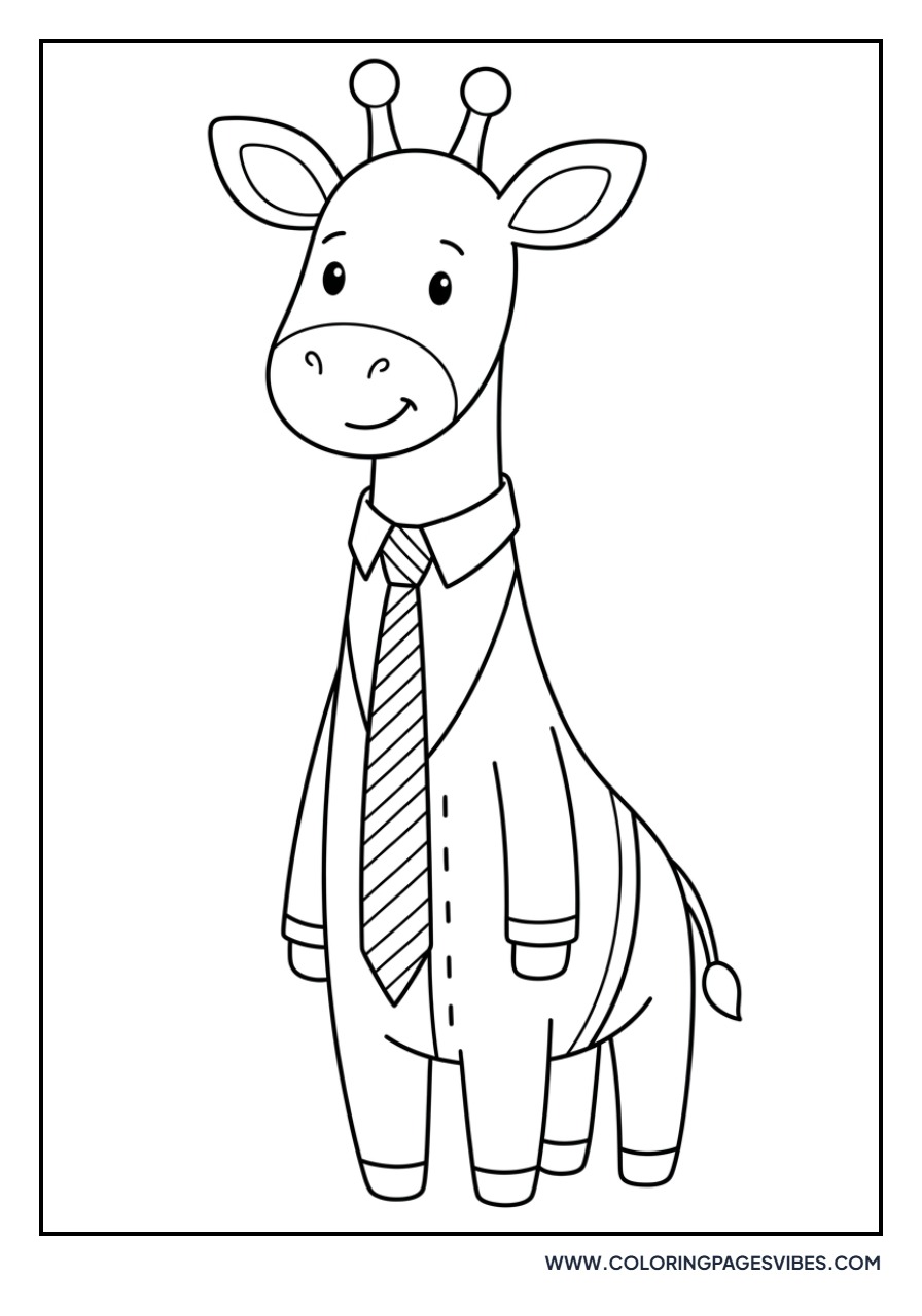 Giraffe with a Necktie