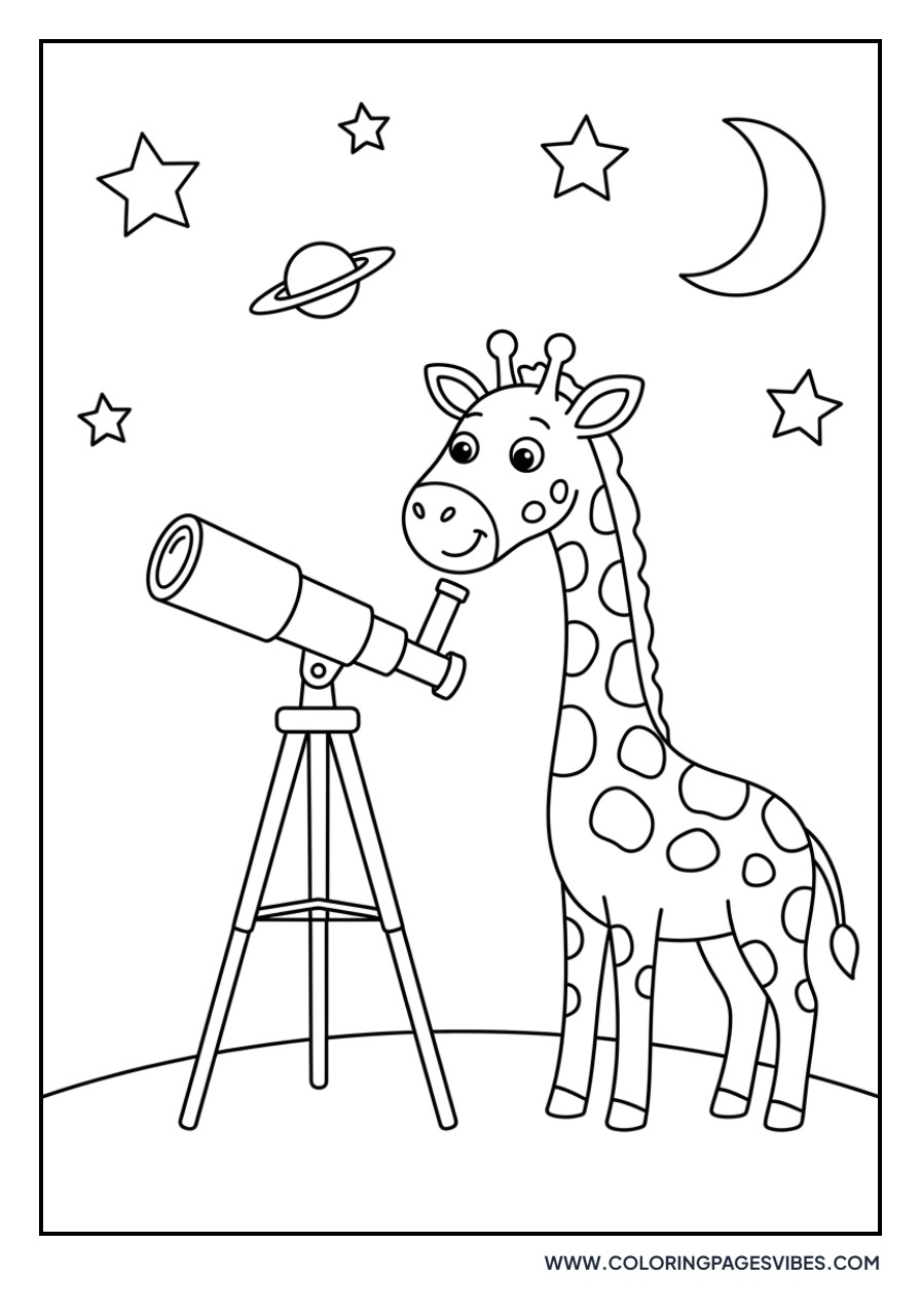 Giraffe with a Telescope
