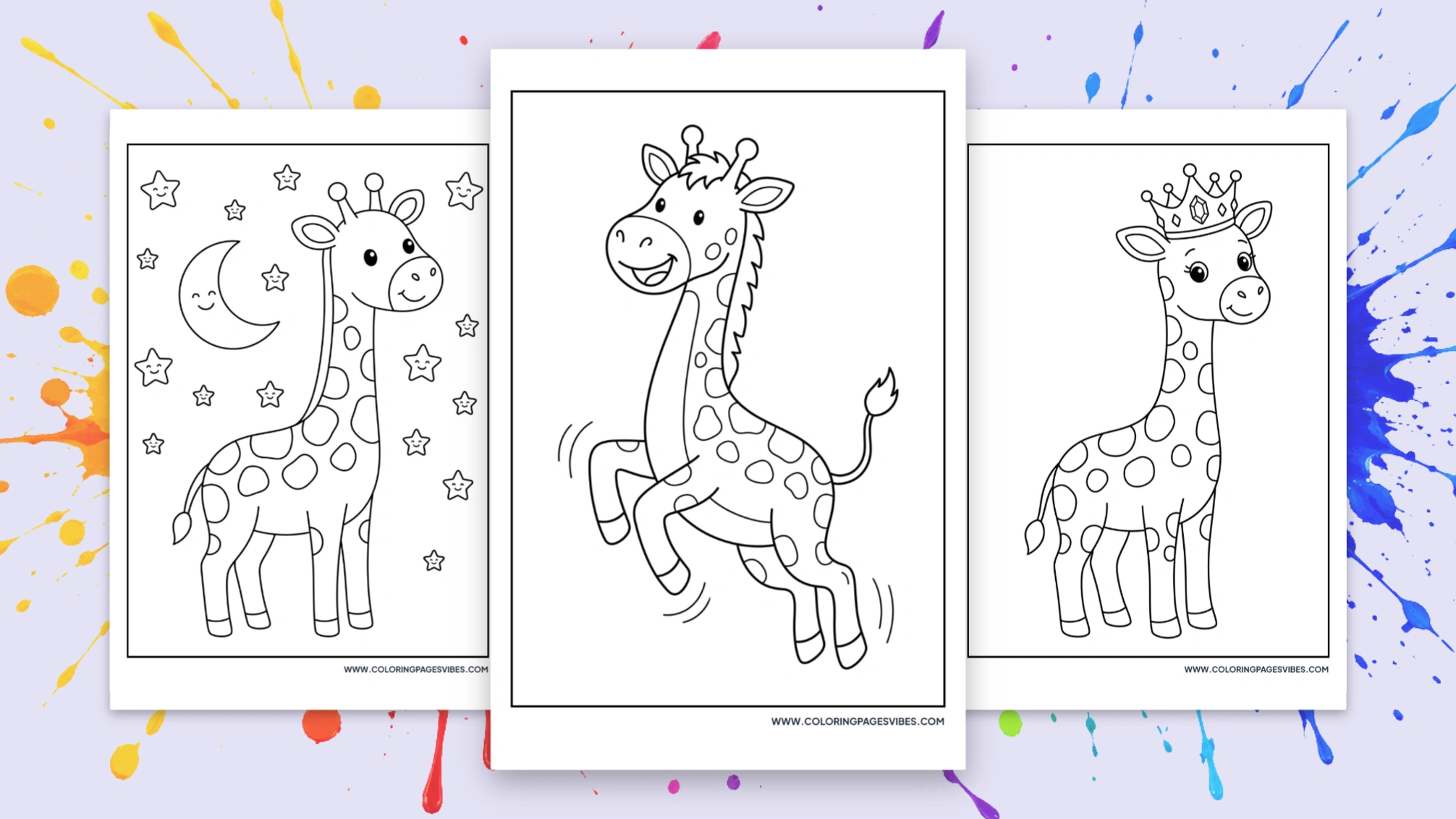 80+ Free Giraffe Coloring Pages – Tall, Wild & Fun to Print