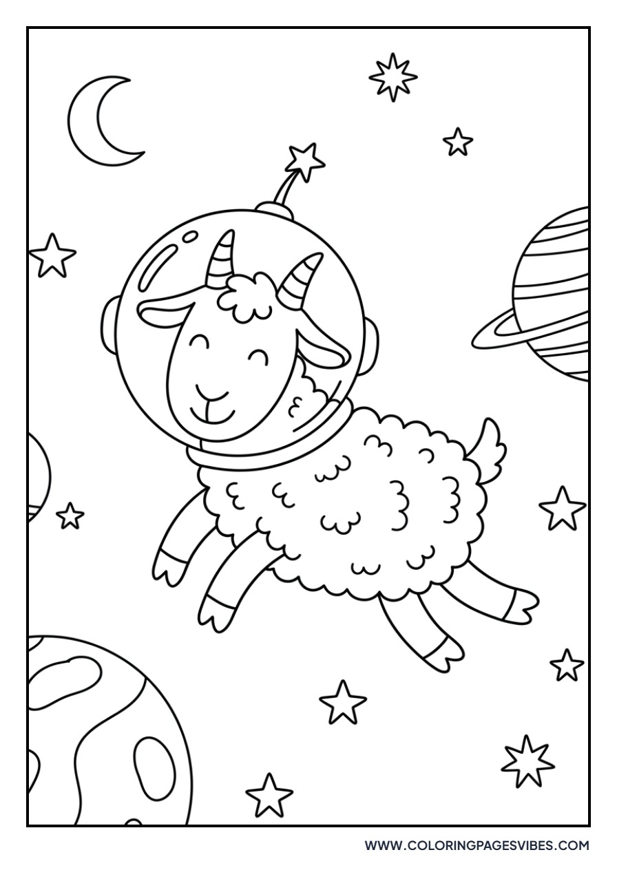Astronaut Goat in Space