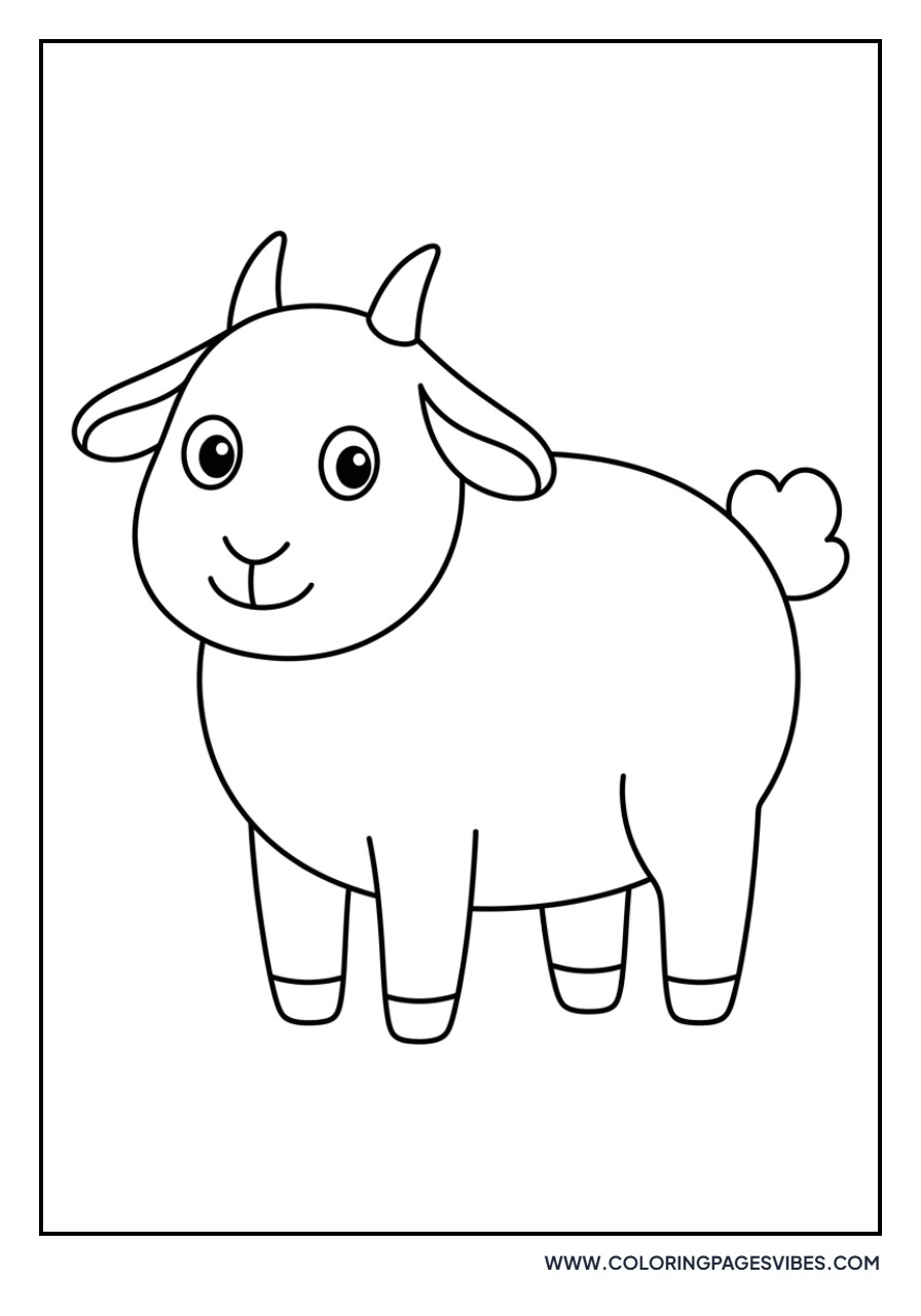 Chubby Goat Cartoon