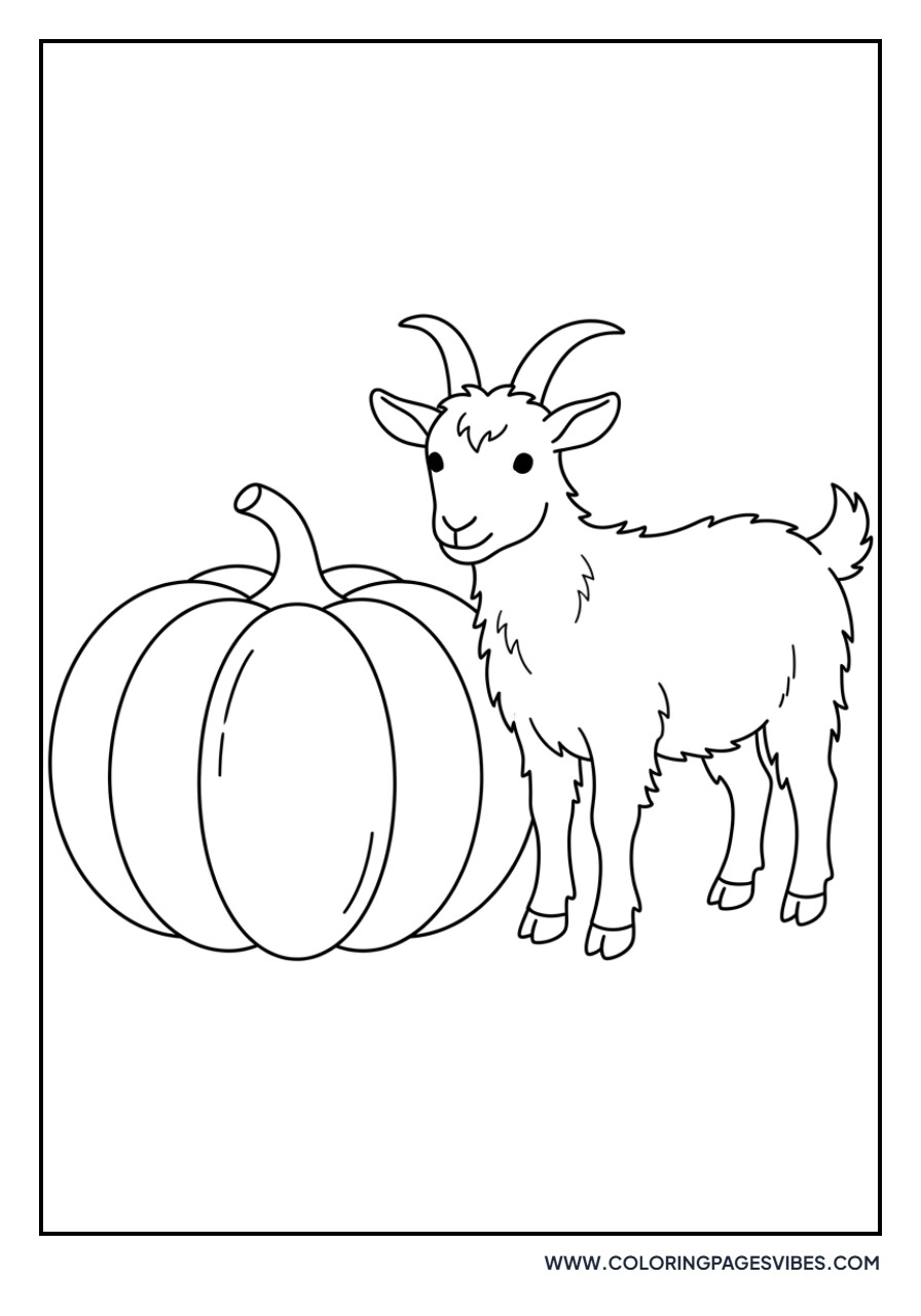 Goat and a Pumpkin