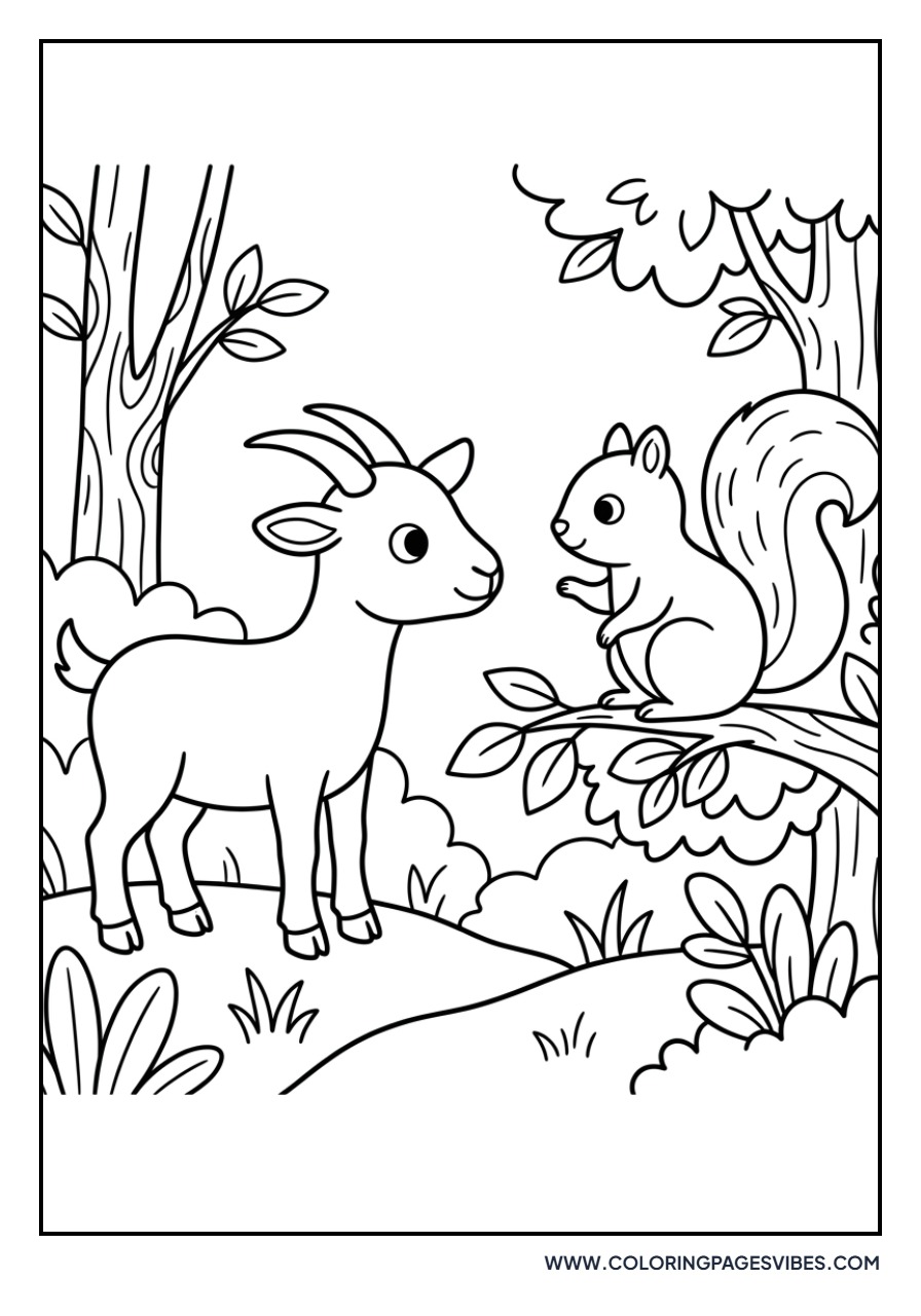 Goat and a Squirrel