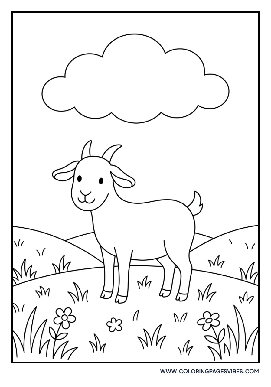 Goat under a Rainbow