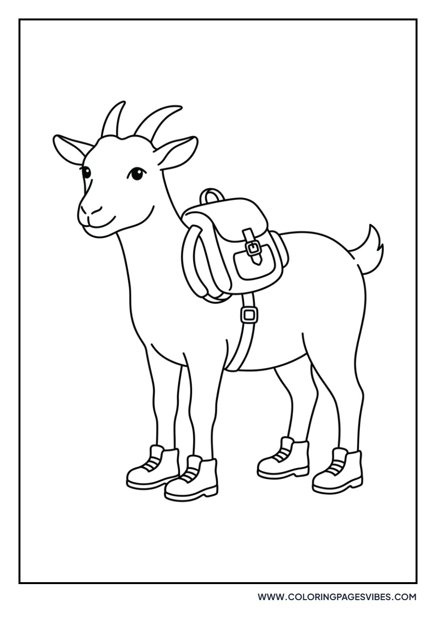 Goat with a Backpack
