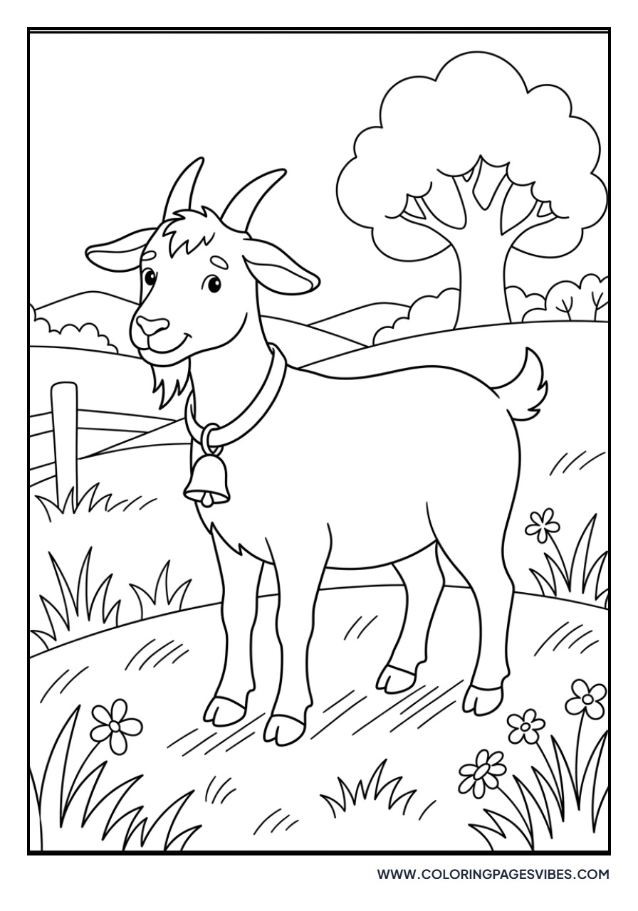 Goat with a Bell Necklace