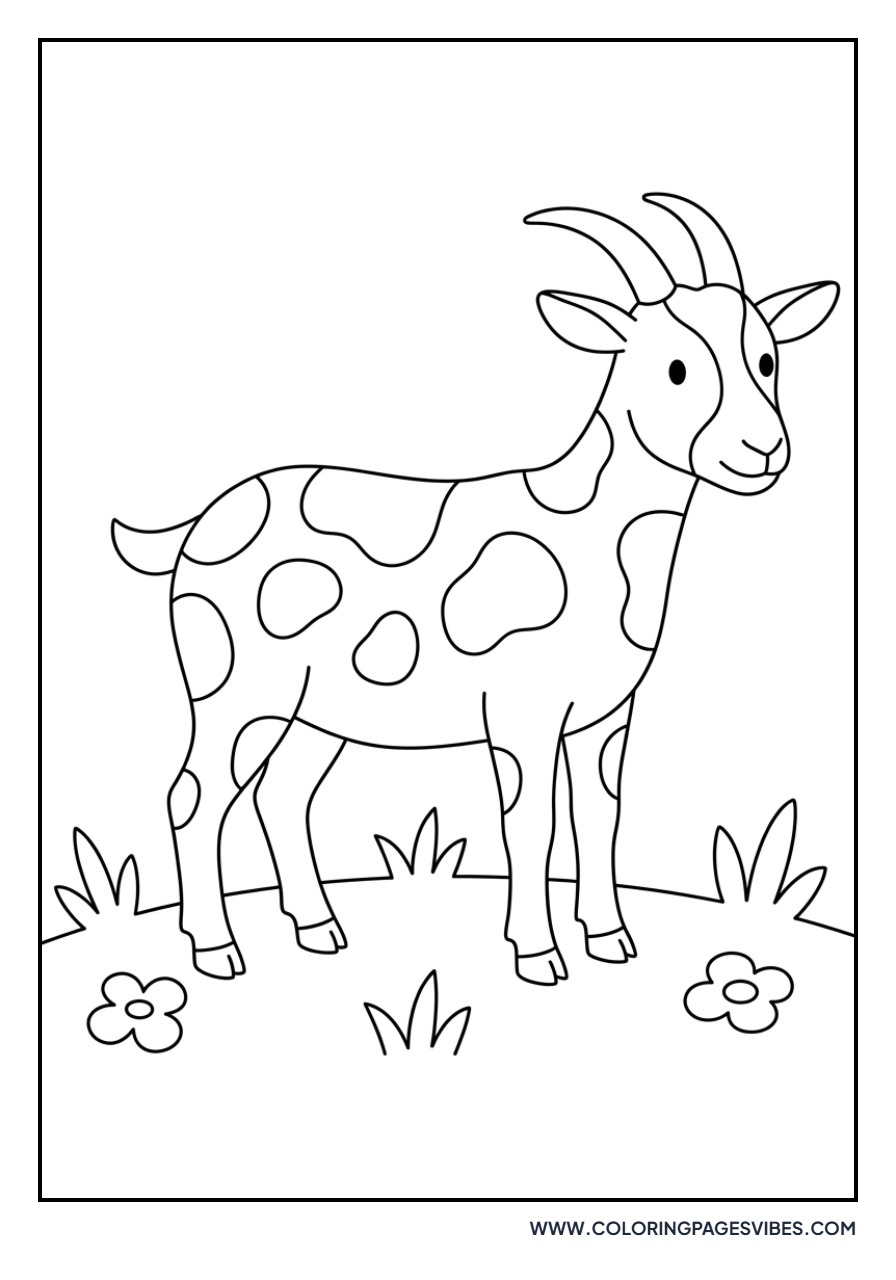 Goat with a Patchy Coat
