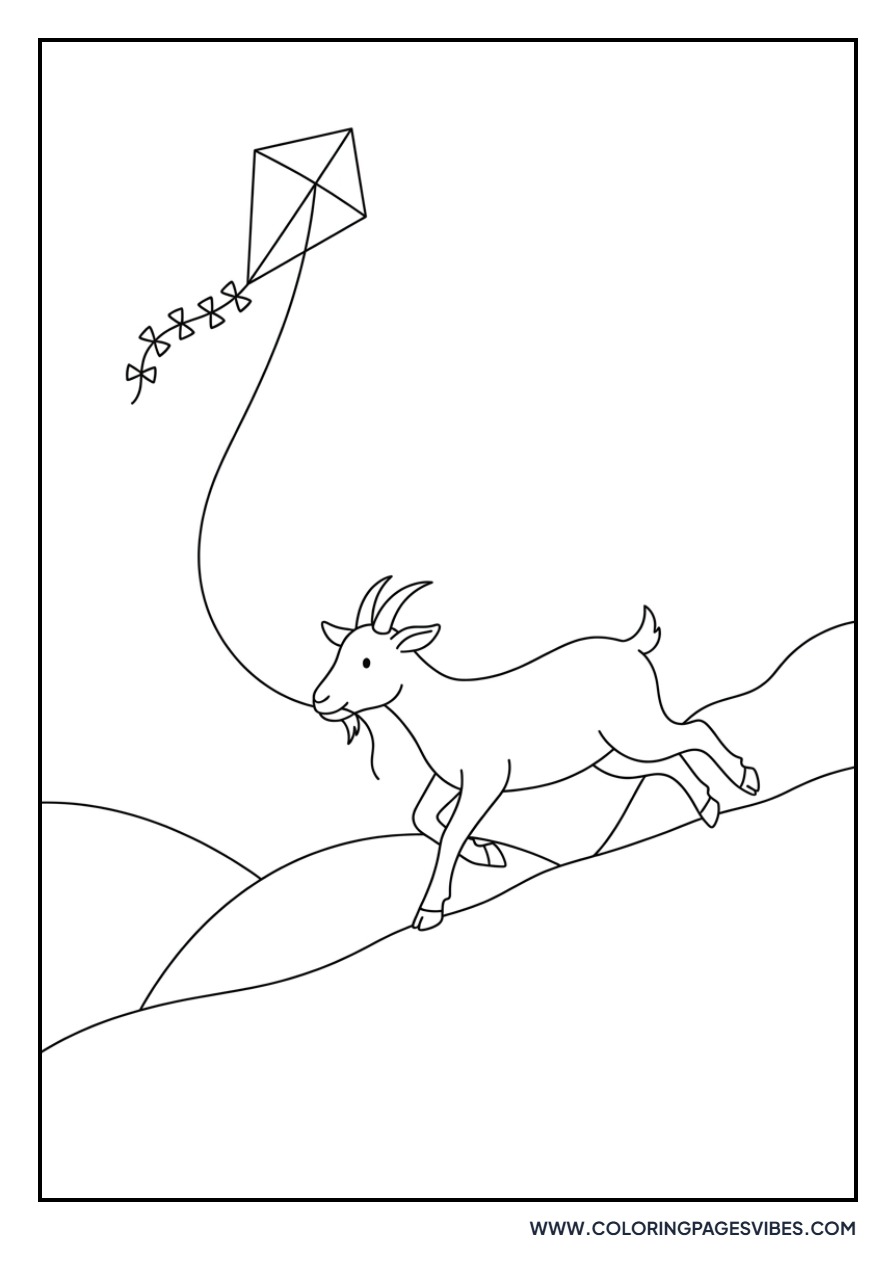 Goat with a Small Kite
