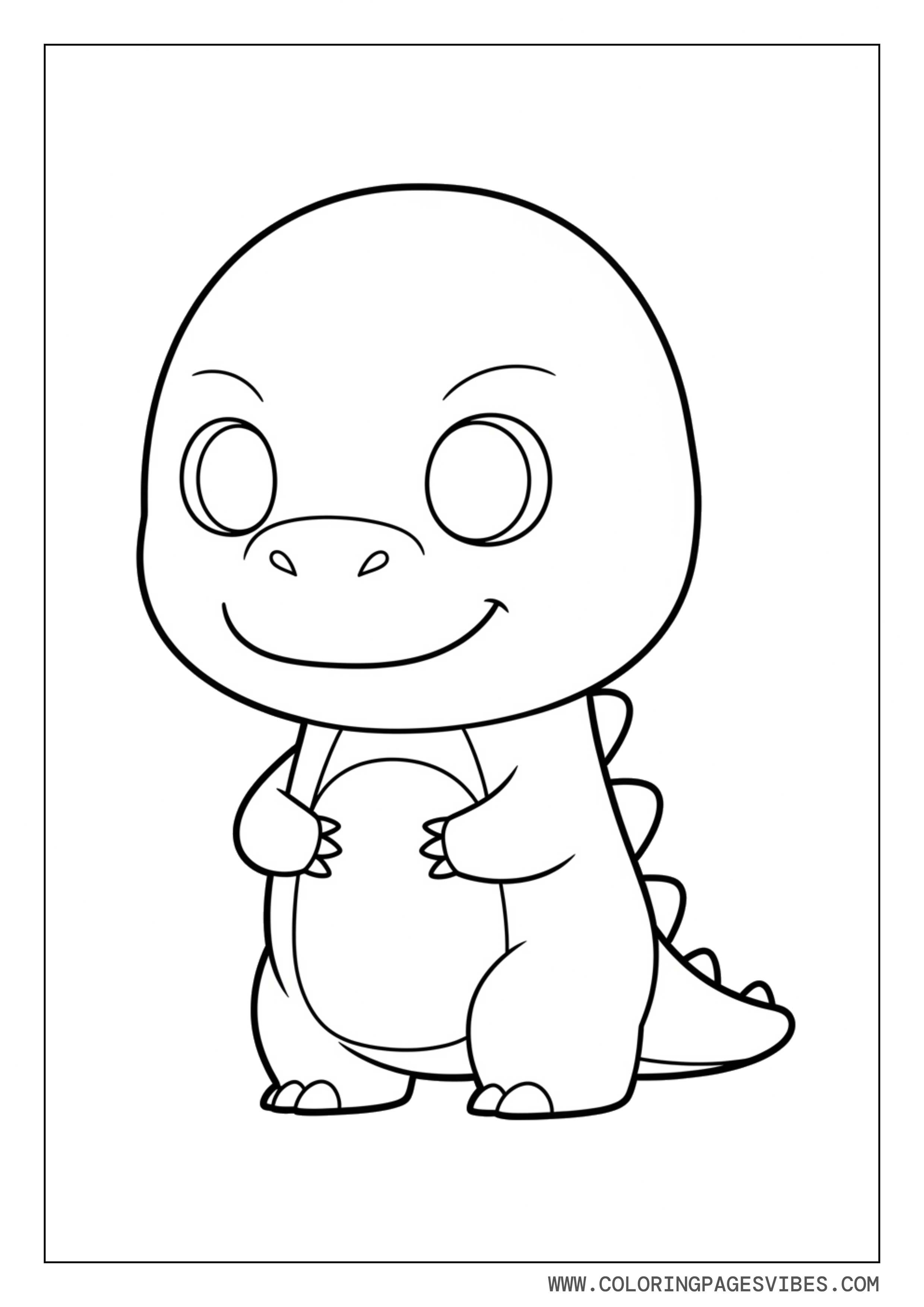 Chibi Godzilla Smiling