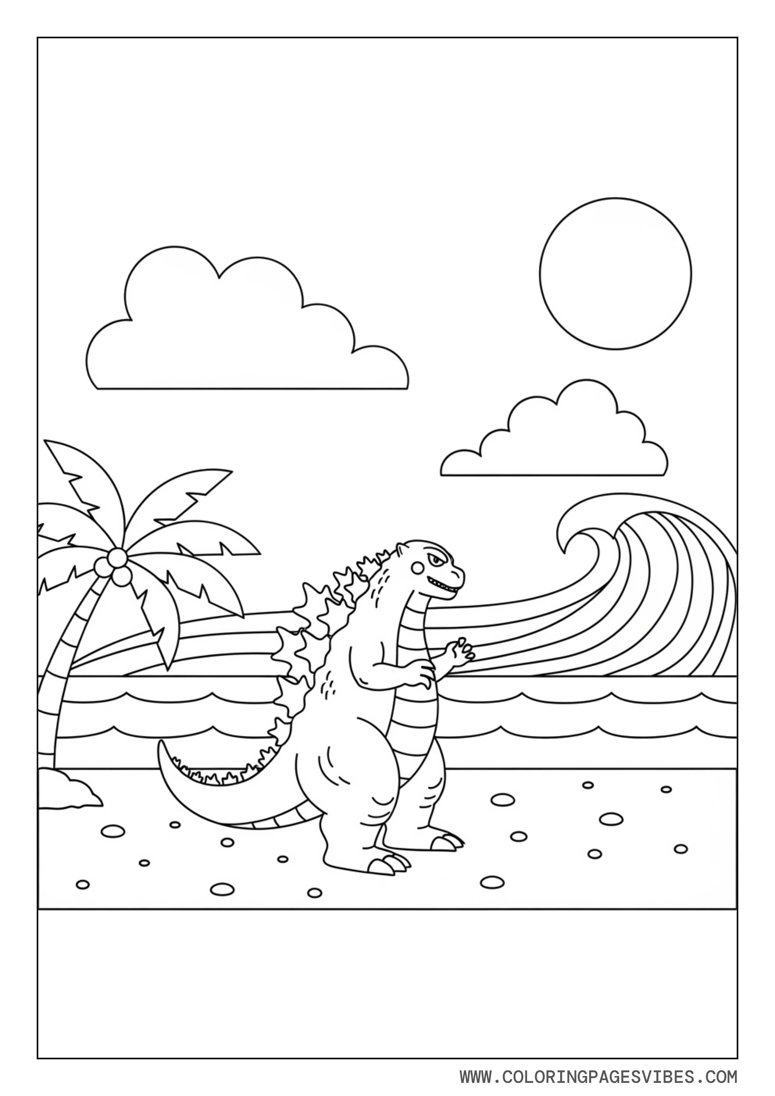 Godzilla at the Beach