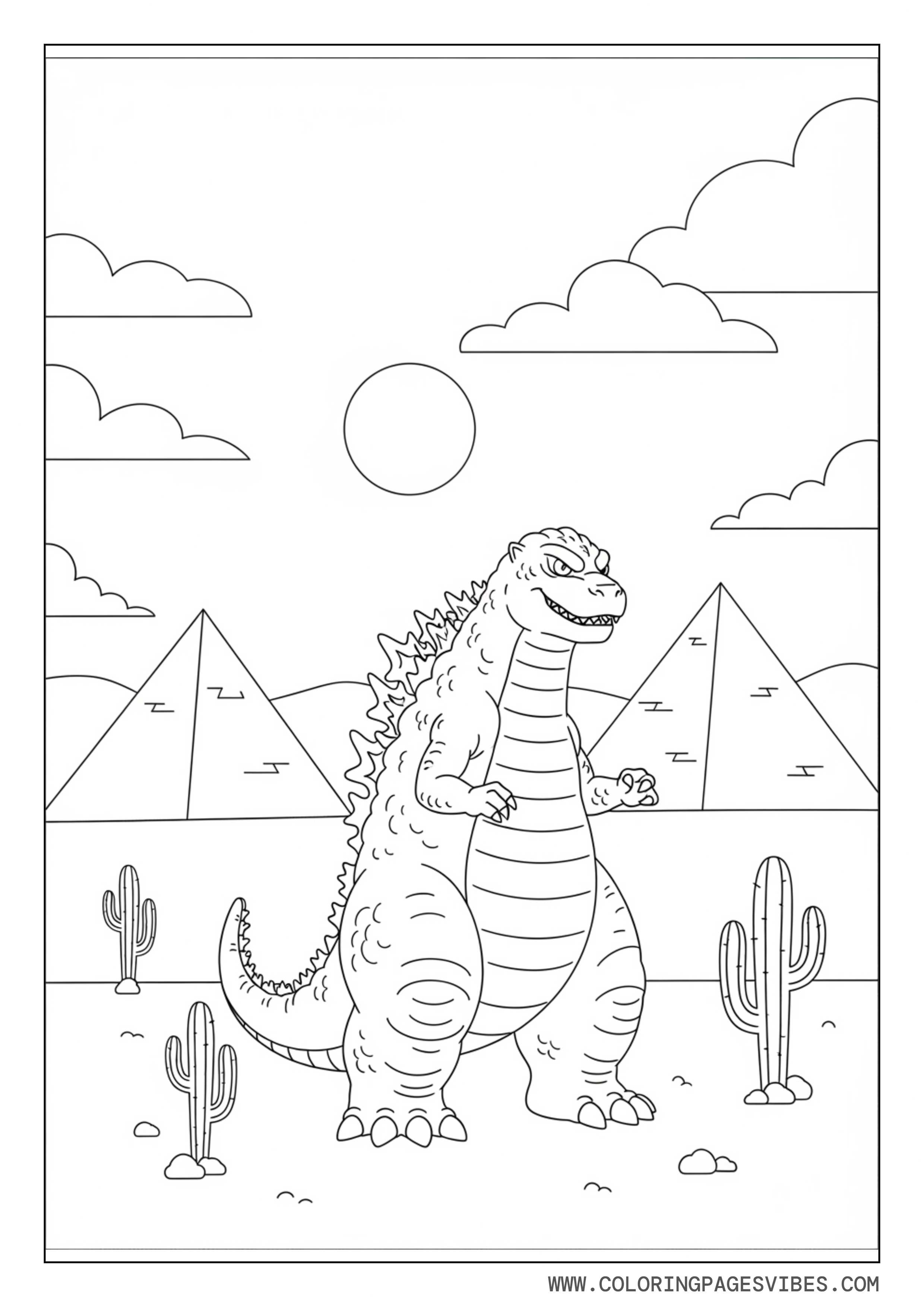 Godzilla in a Simple Desert