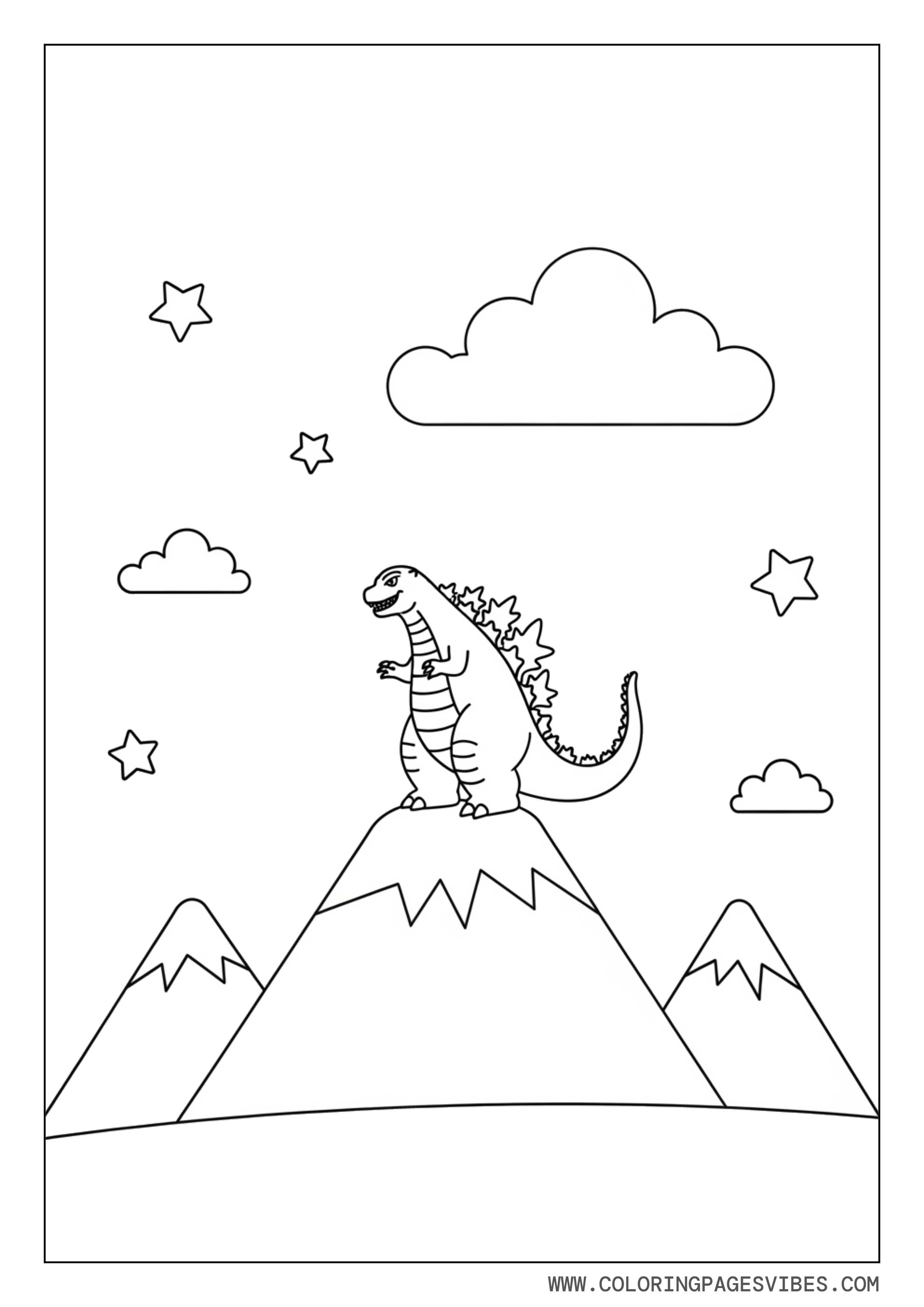 Godzilla on a Mountain