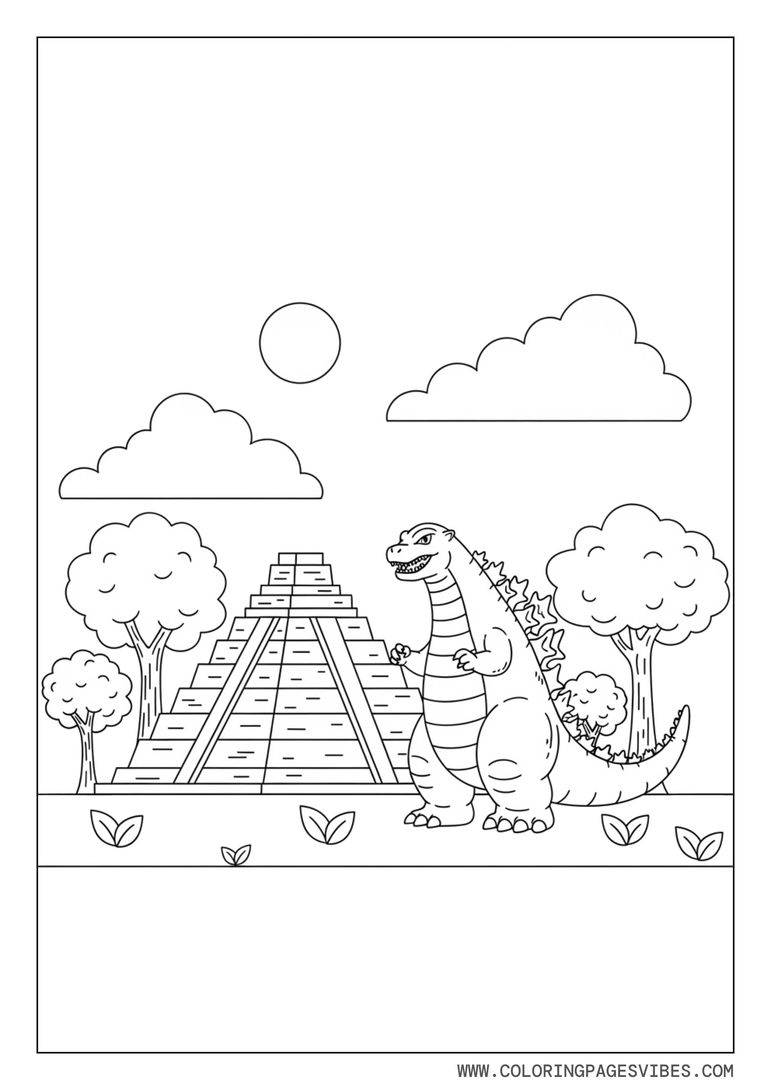 Godzilla Simple Jungle Temple Scene