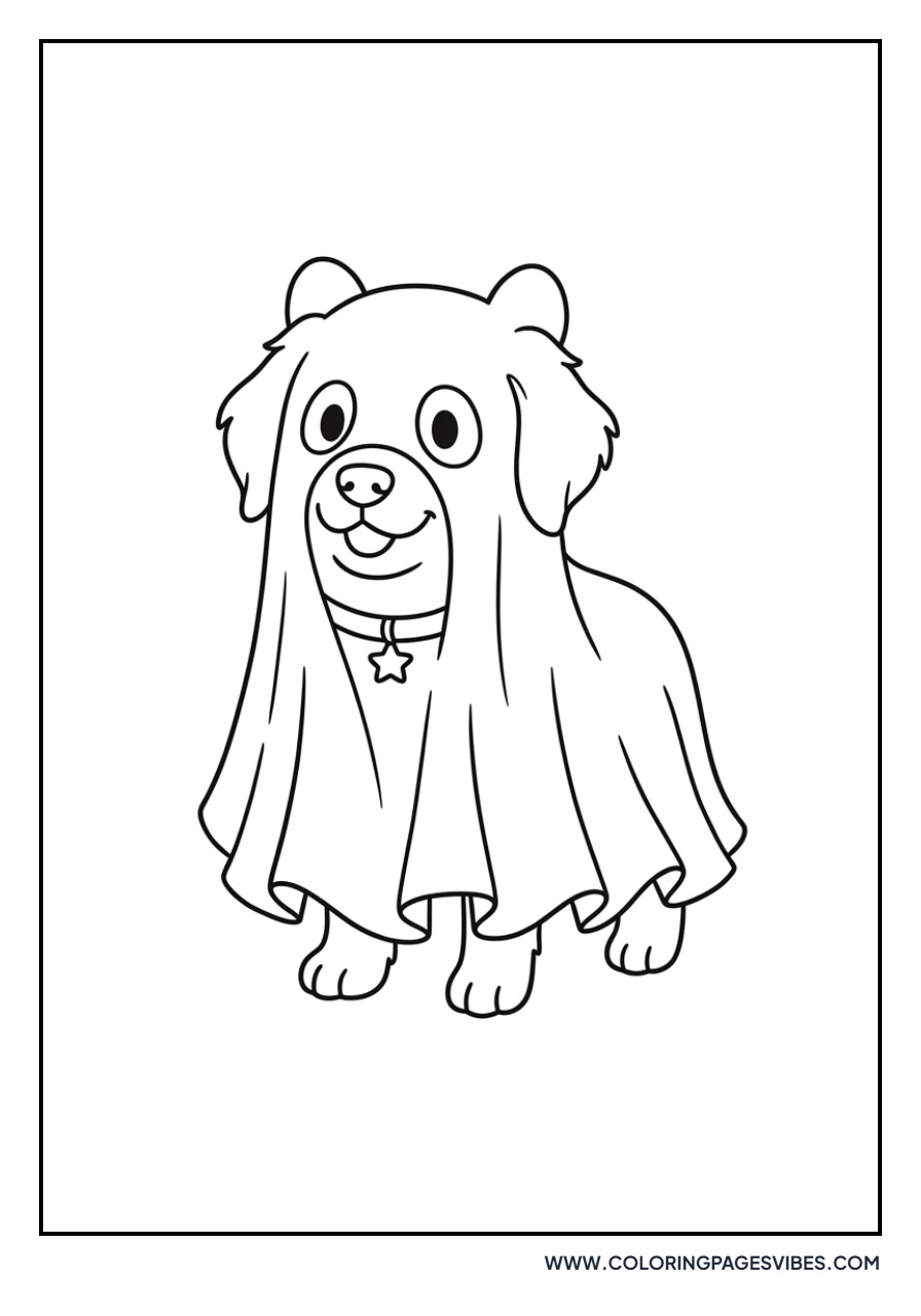 Golden Retriever in a Halloween Costume