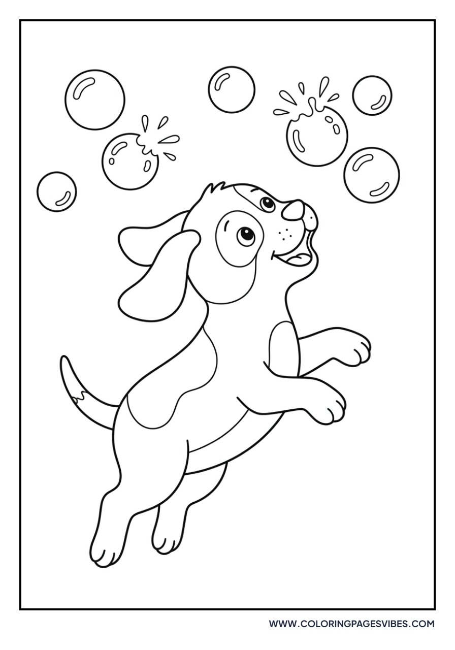 Golden Retriever Puppy and Bubbles