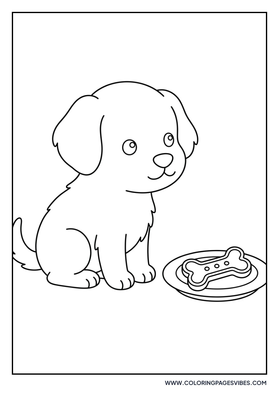 Golden Retriever Puppy with a Cookie