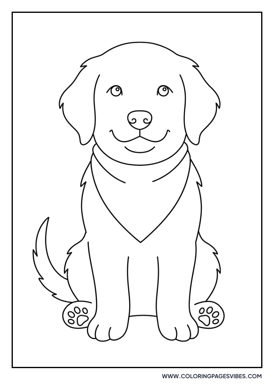 Golden Retriever wearing a Bandana