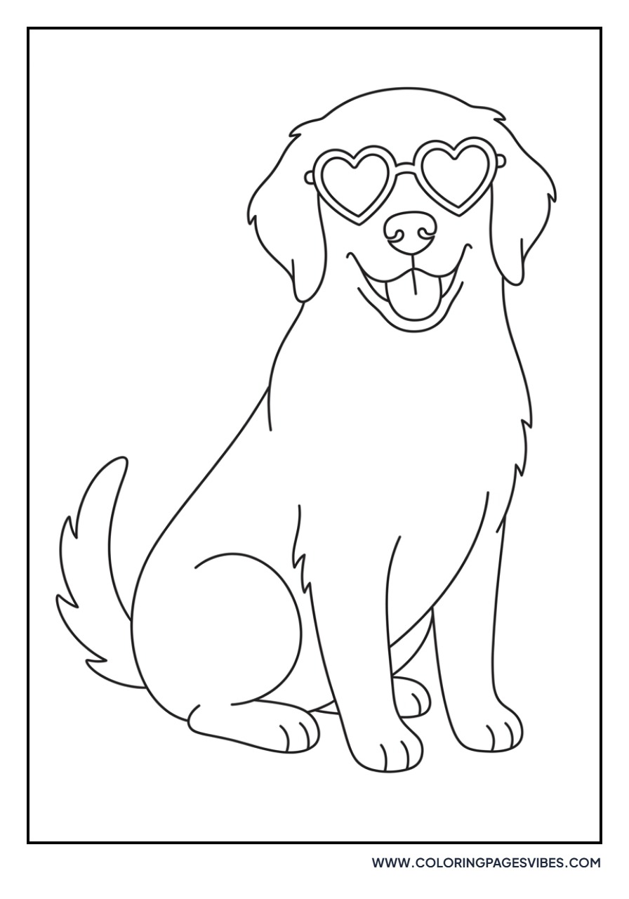Golden Retriever wearing Sunglasses