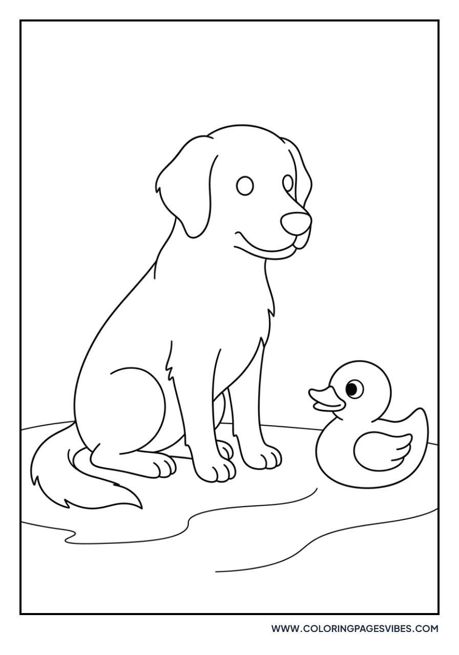 Golden Retriever with a Squeaky Toy
