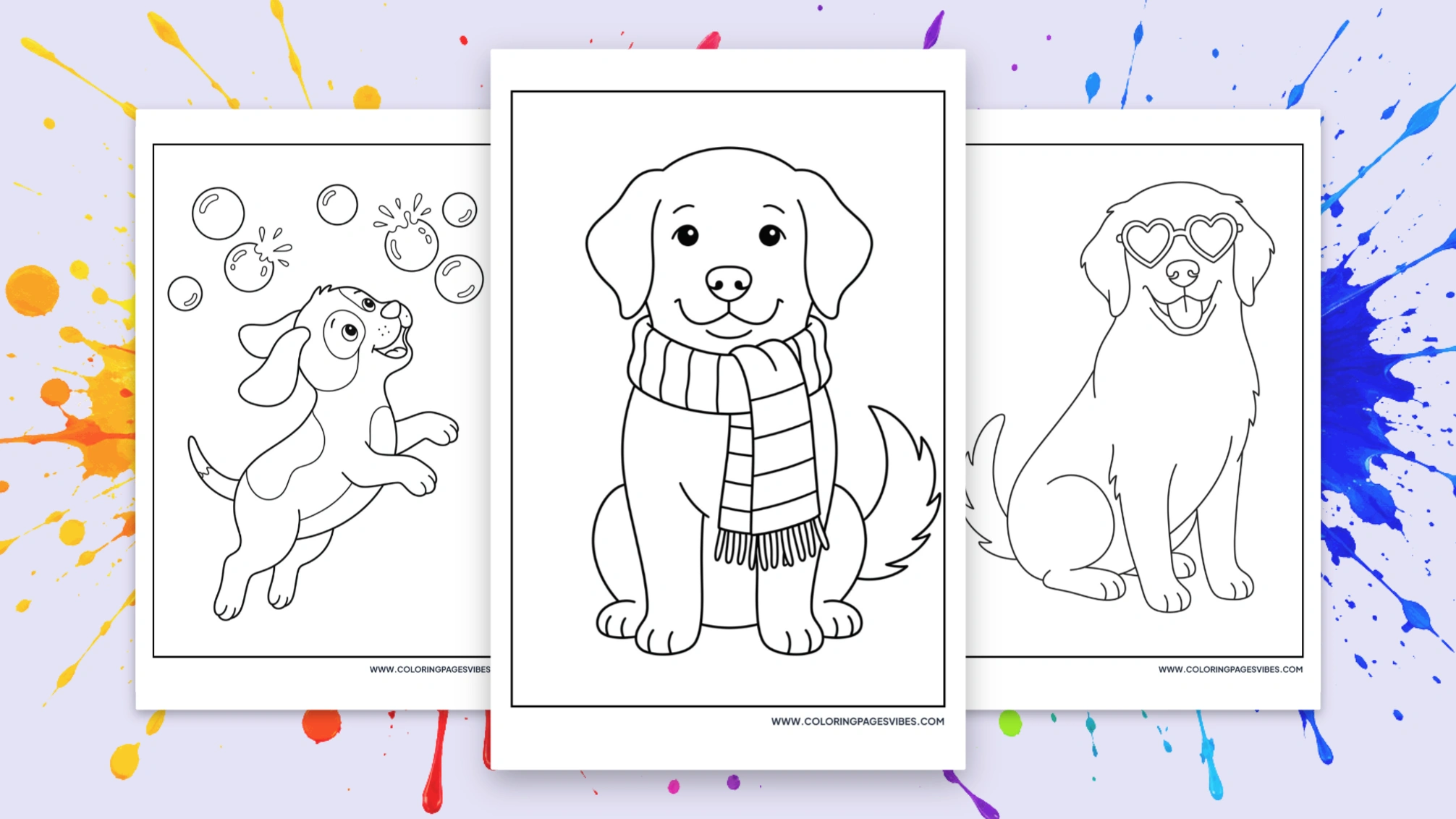65+ Free Golden Retriever Coloring Pages (Printable PDF)