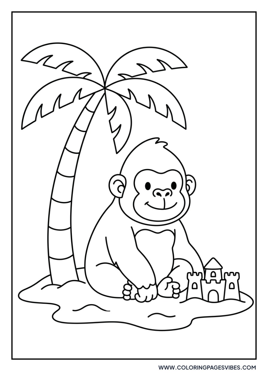Gorilla at the Beach