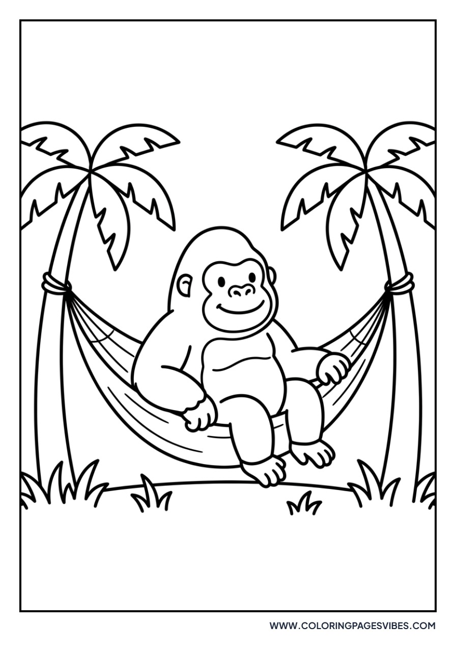 Gorilla in a Hammock