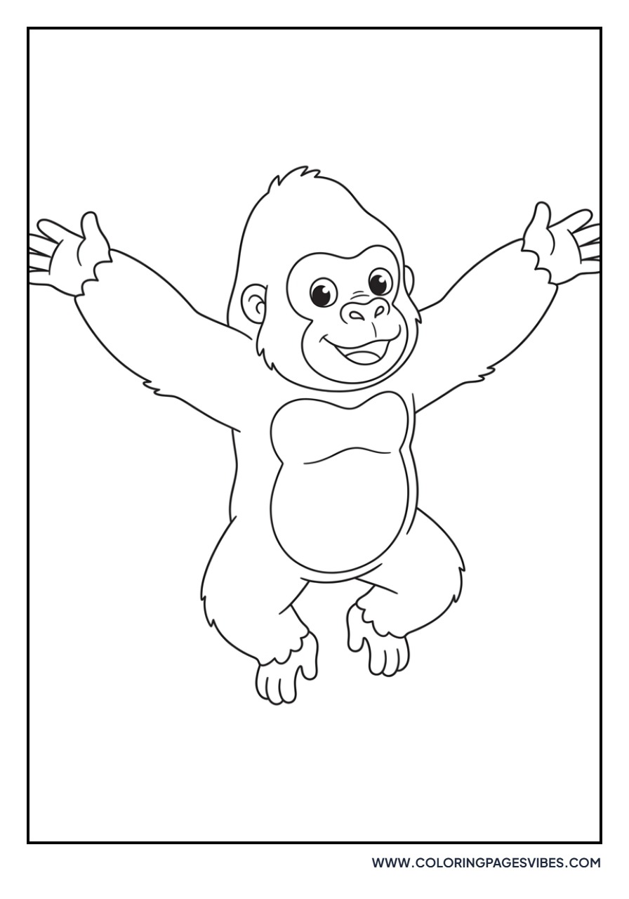Gorilla Jumping for Joy