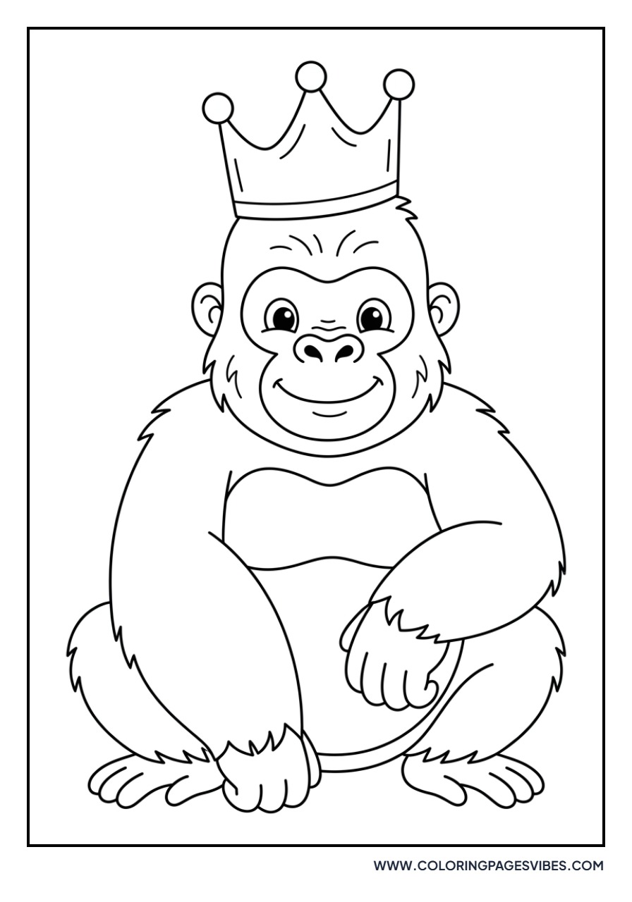 Gorilla King with Crown