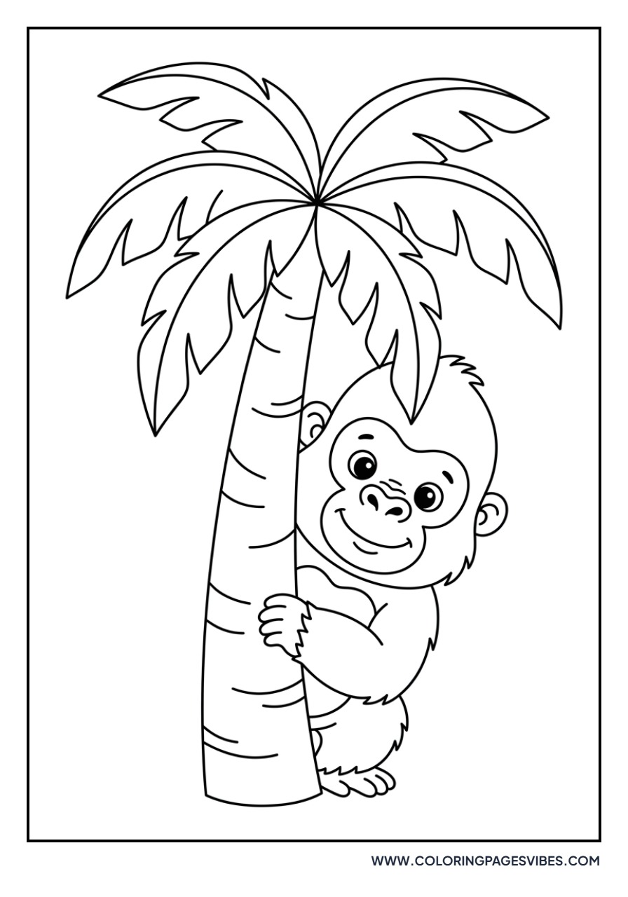 Gorilla Playing Hide and Seek