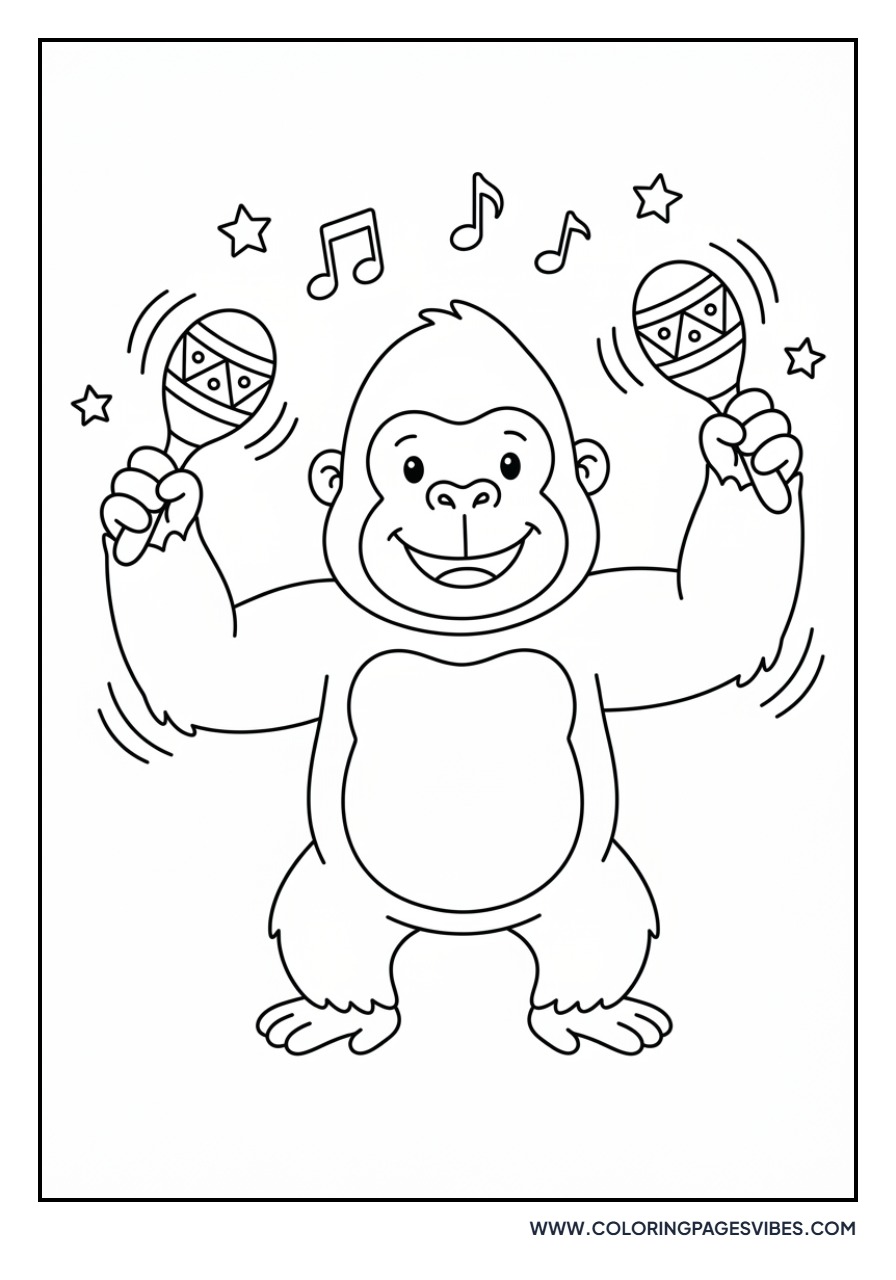 Gorilla Playing Maracas
