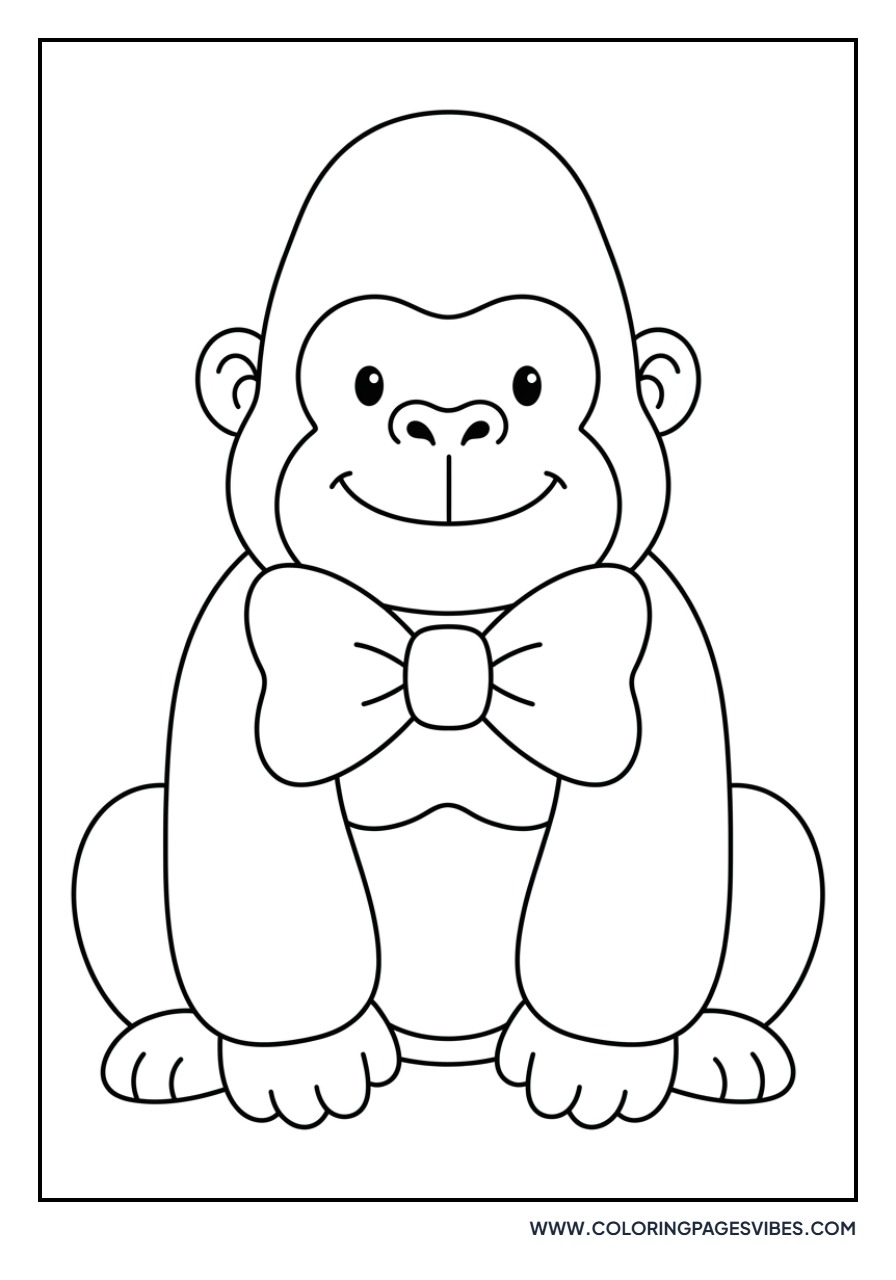 Gorilla Wearing a Bowtie