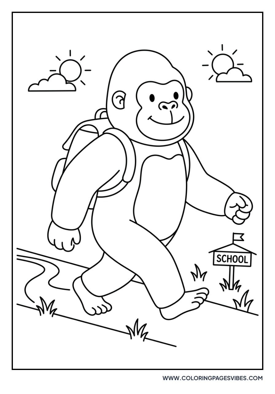 Gorilla with a Backpack
