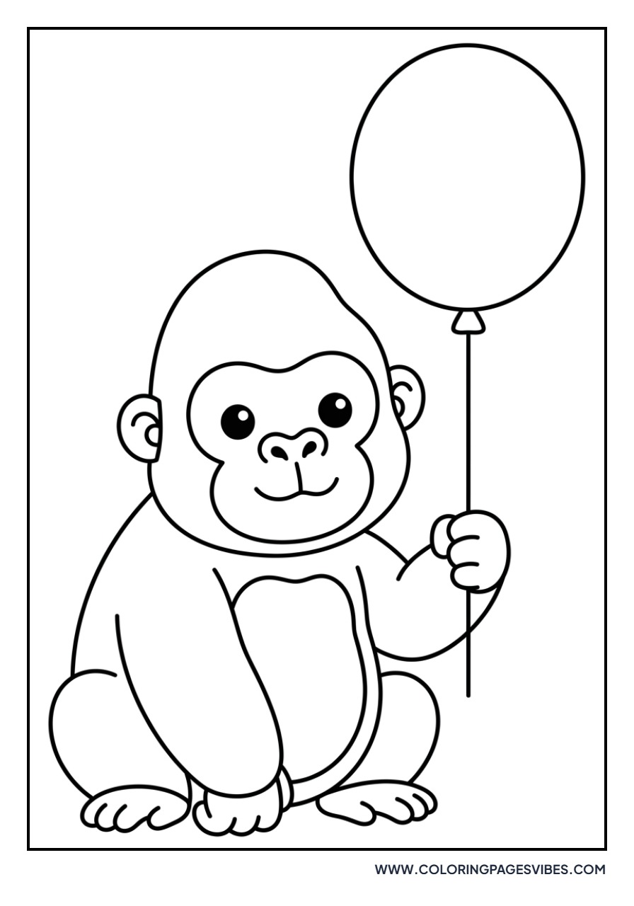 Gorilla with a Balloon