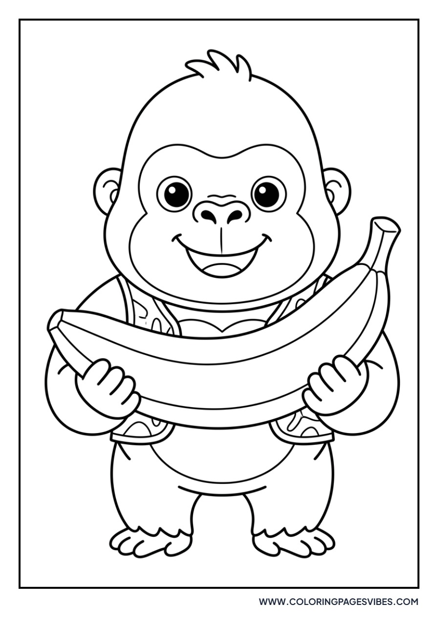Gorilla with a Big Banana
