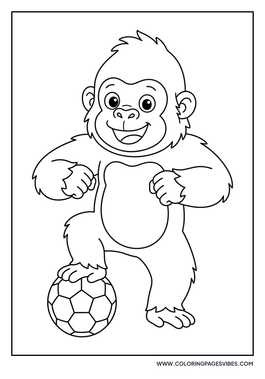 Gorilla with a Soccer Ball