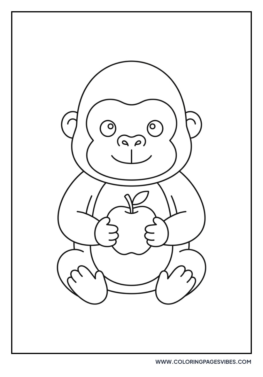 Gorilla with an Apple