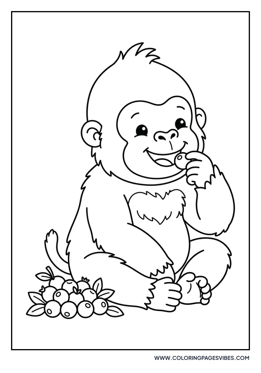 Gorilla with Jungle Berries