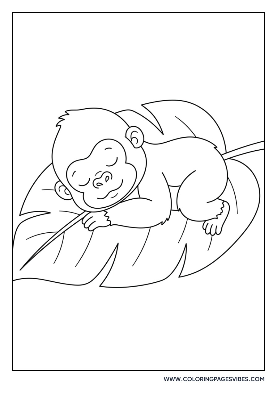 Sleepy Baby Gorilla