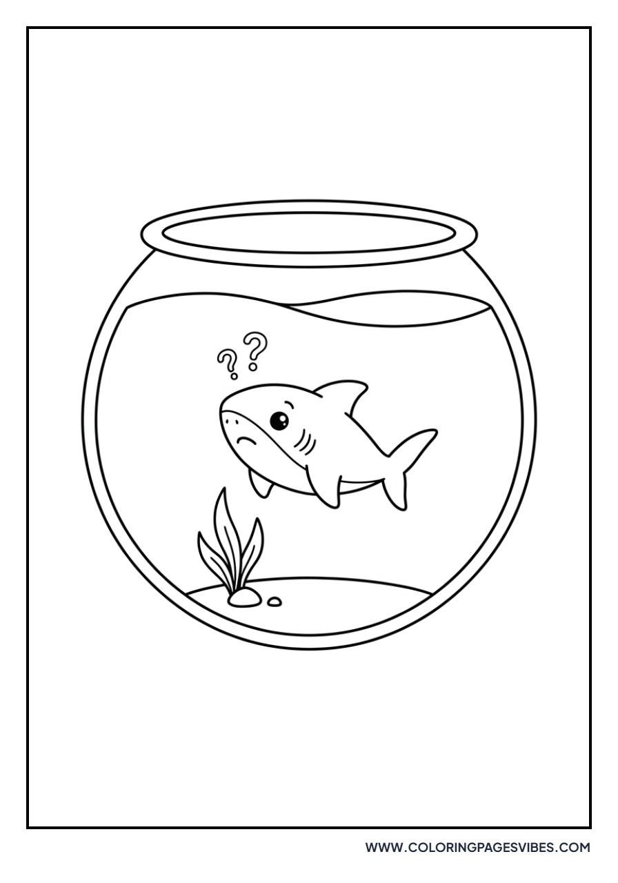 Great White Shark in a Fish Bowl