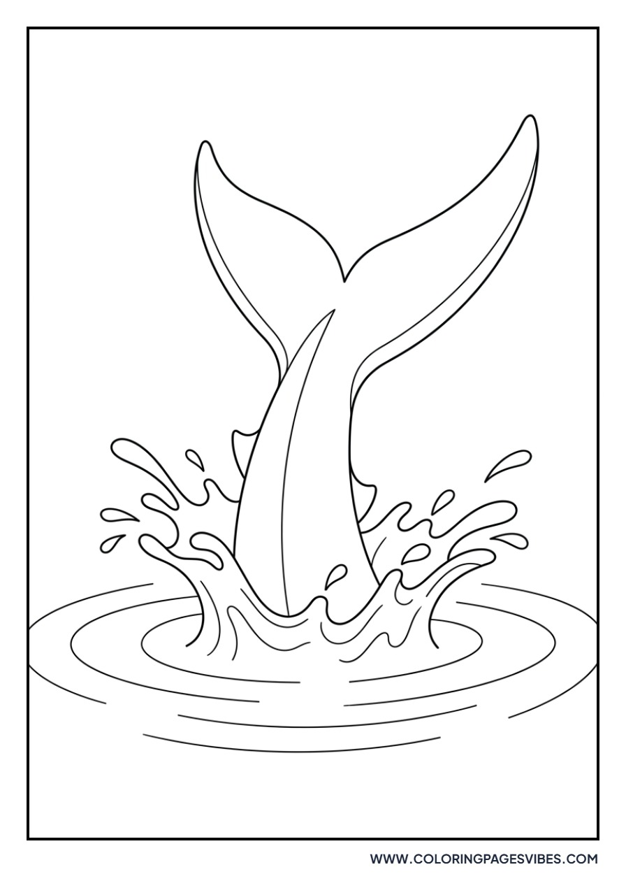 Great White Shark Tail Splash