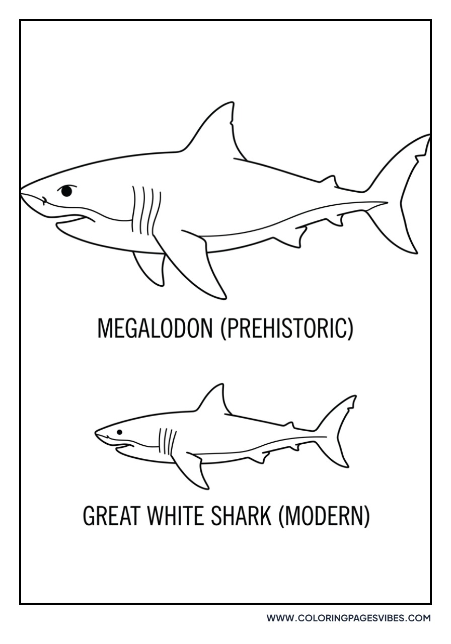 Megalodon vs Great White Shark