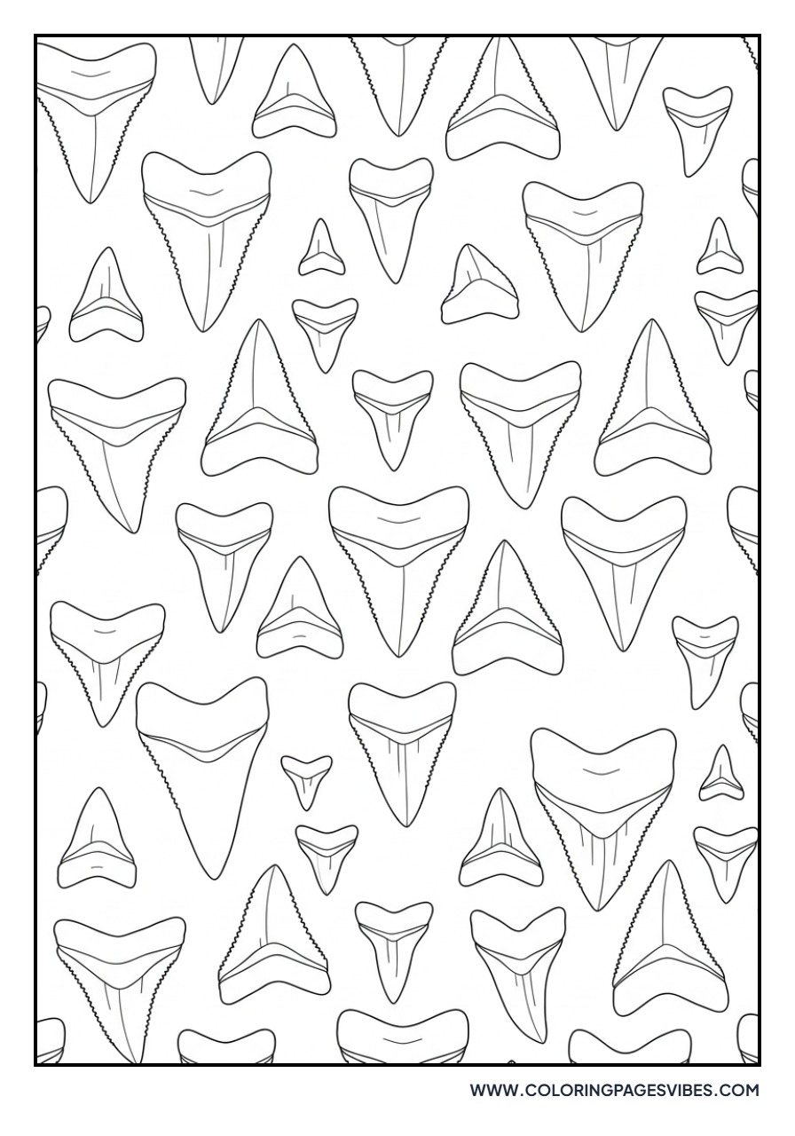Shark Teeth Pattern Page