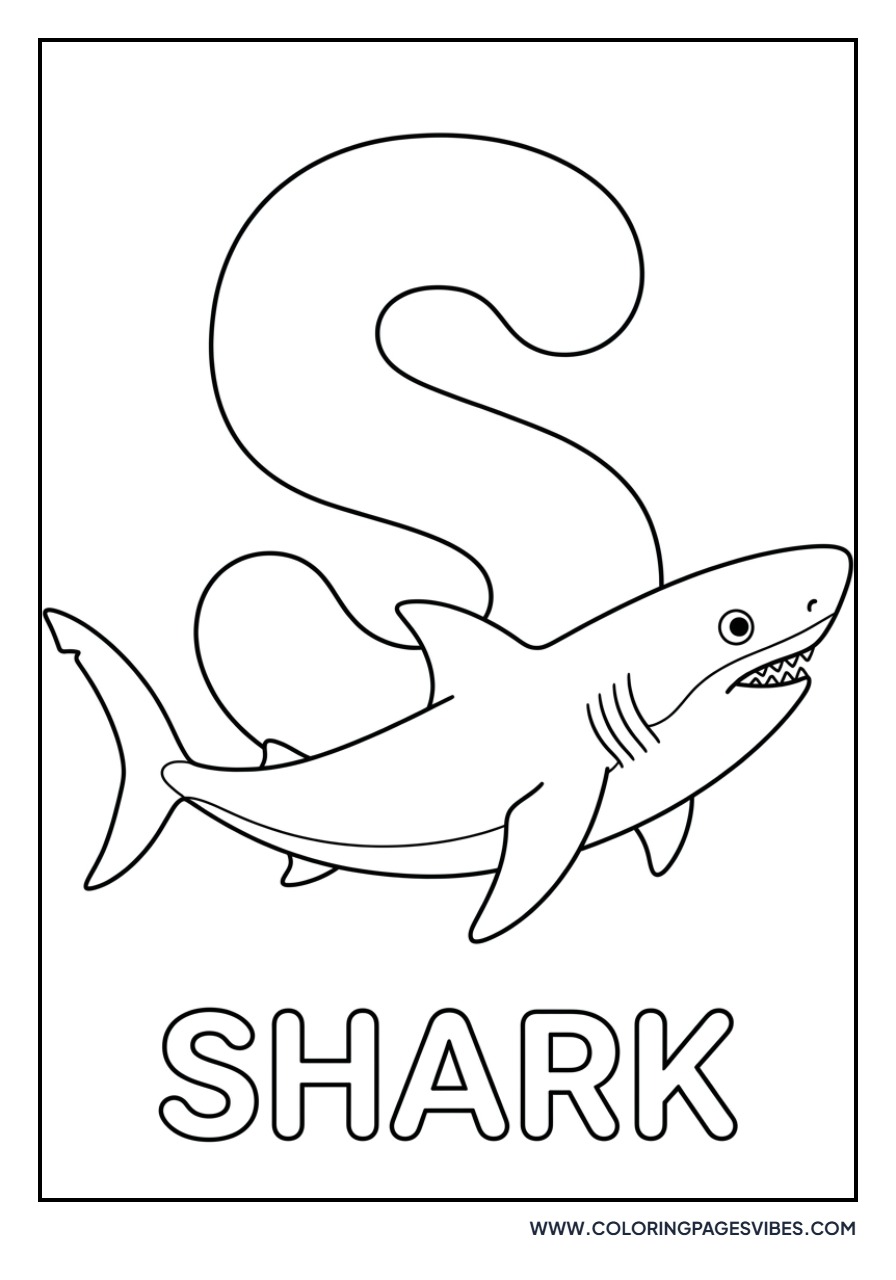Shark with Bubble Letters